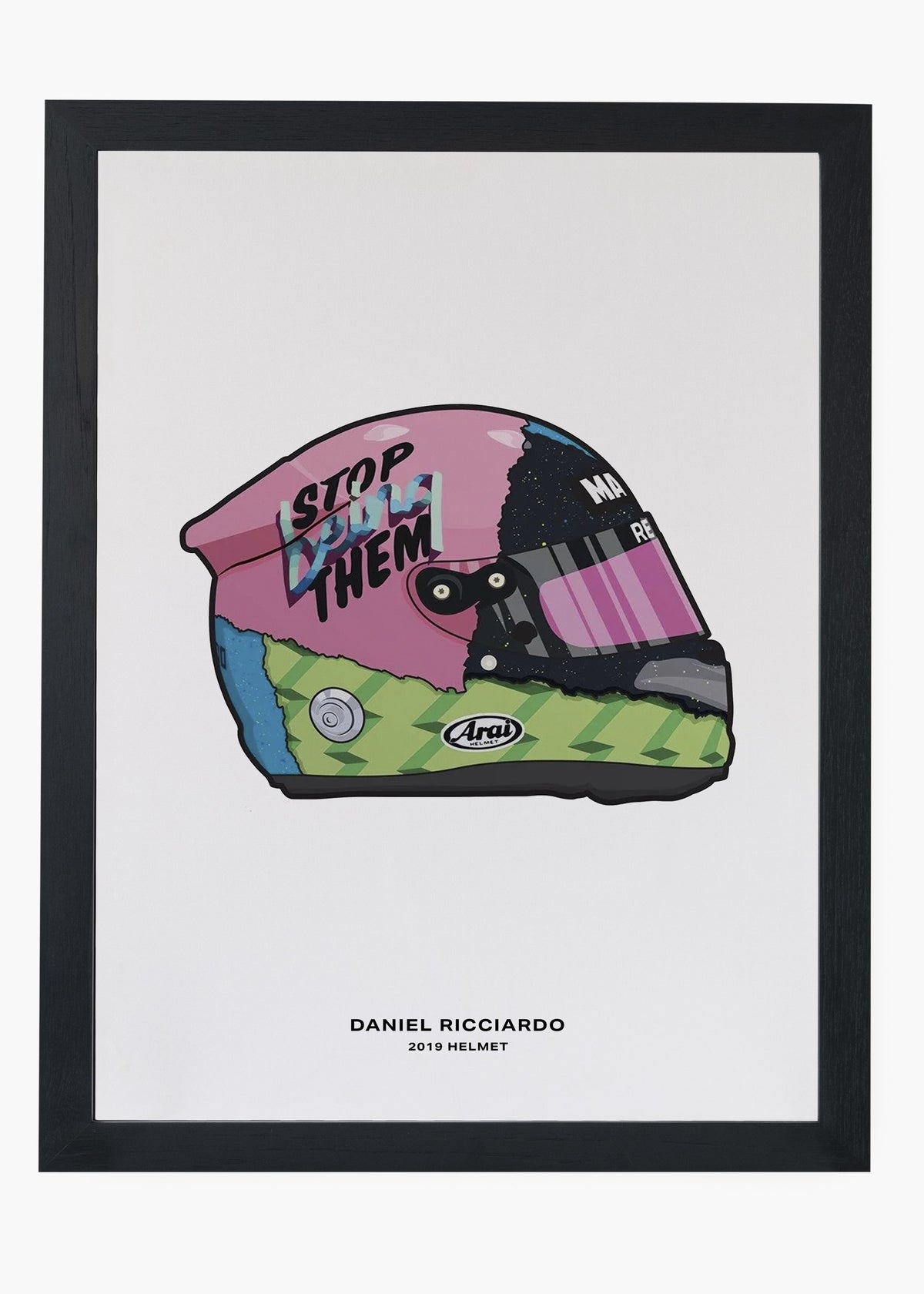 Quadro decorativo Daniel Ricciardo 2019 — arte de automobilismo para parede | Cübe Quadros