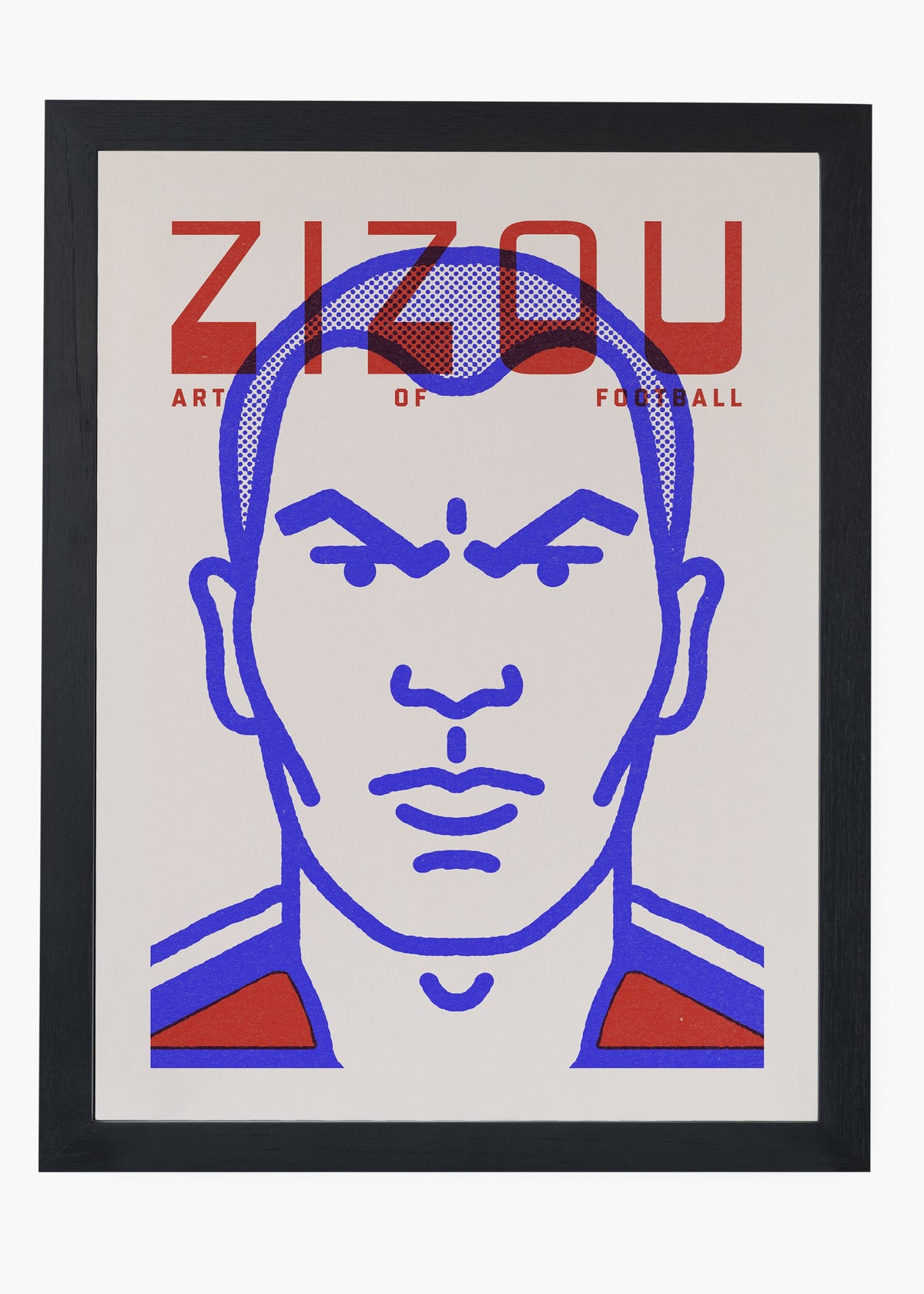 Quadro decorativo Zinedine Zidane — arte de futebol para parede | Cübe Quadros