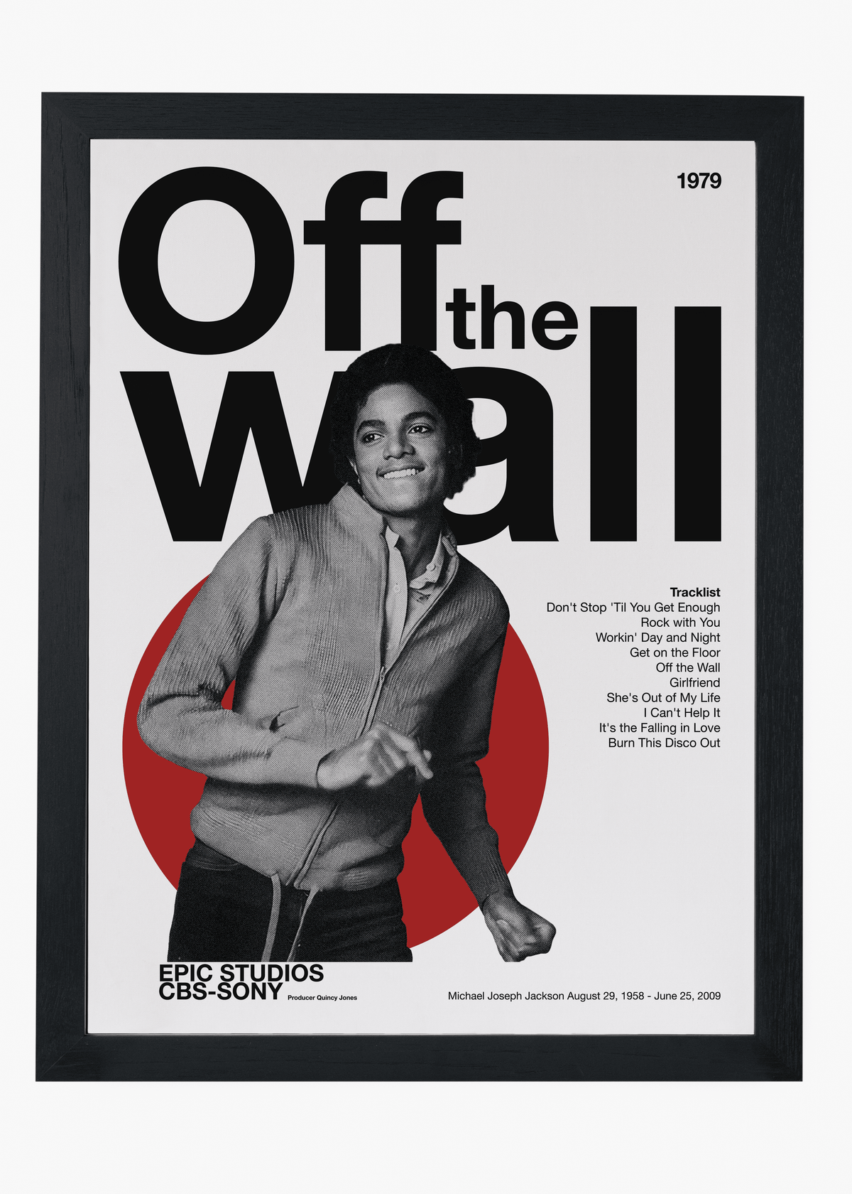 Quadro Michael Jackson Off The Wall Red