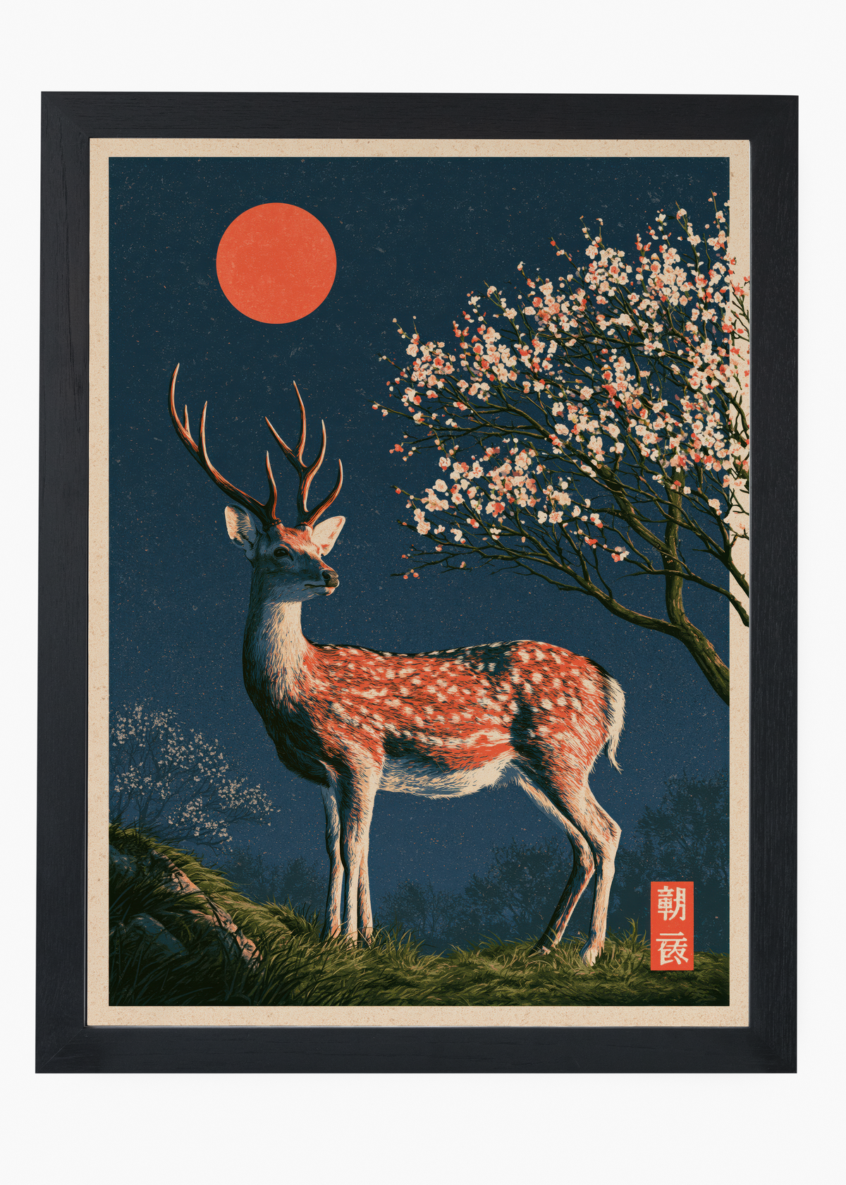 Quadro Japonês Sacred Deer - 4