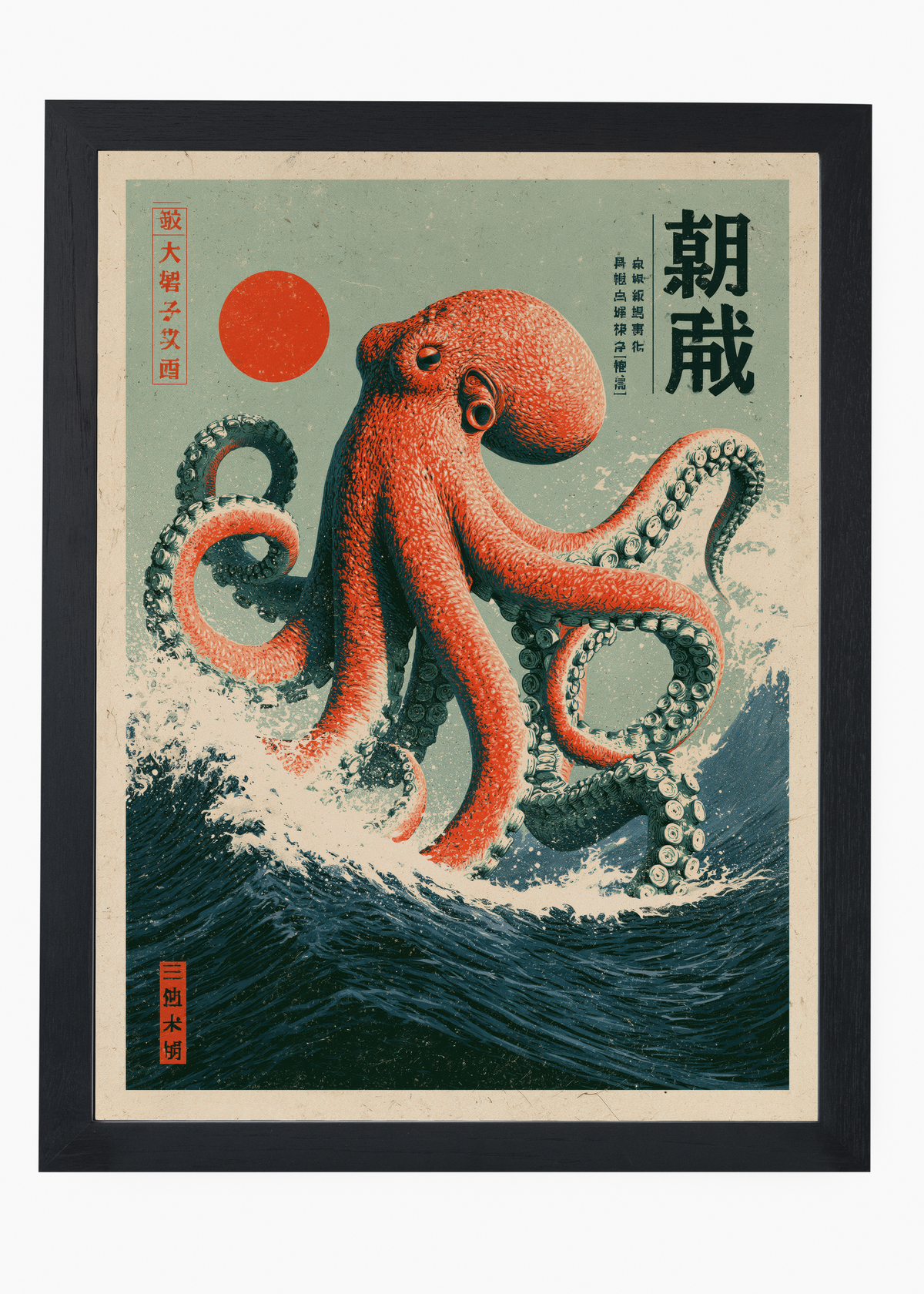 Quadro Japonês Ocean Octopus - 4