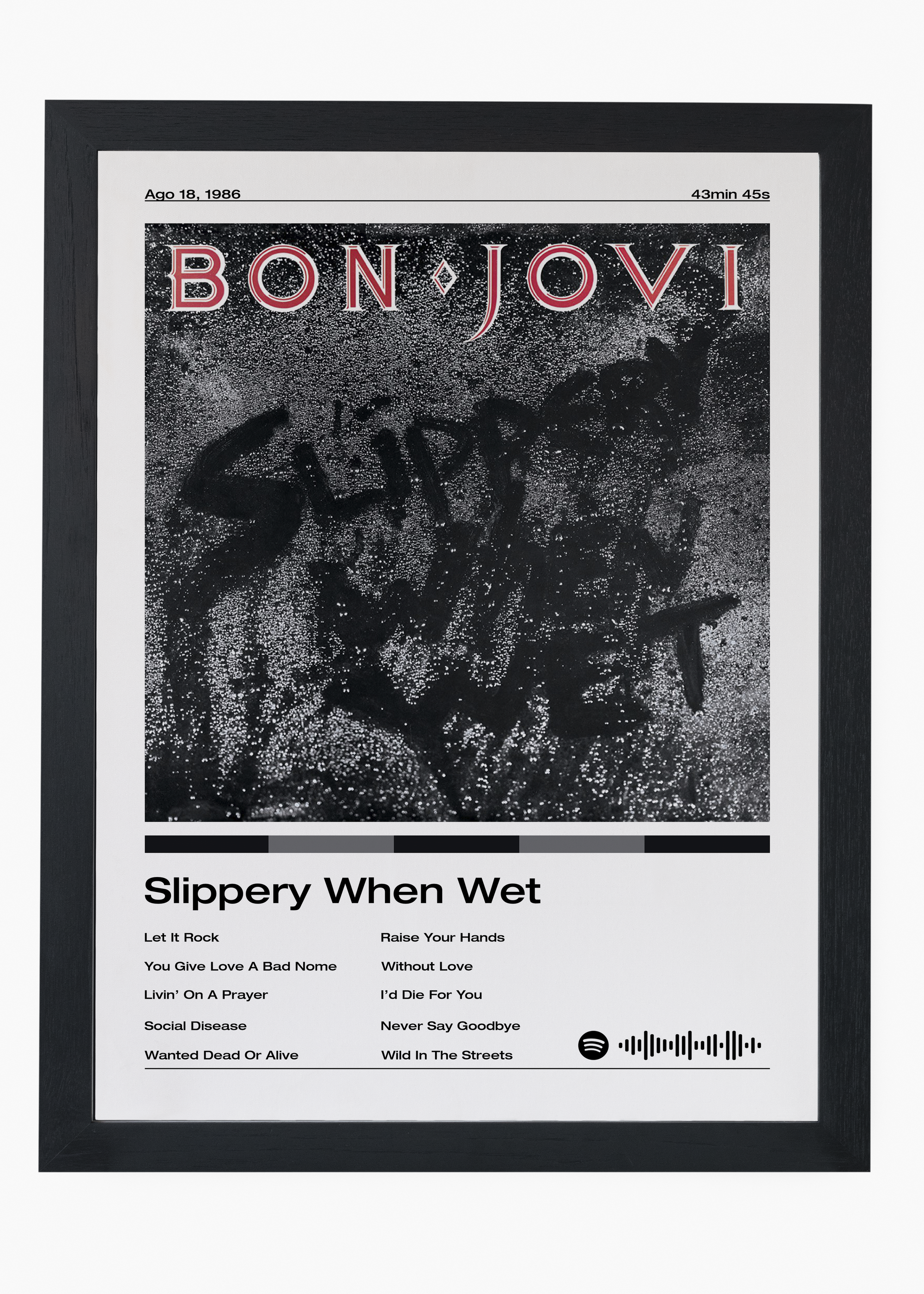 Quadro Bon Jovi Slippery When Wet - 4