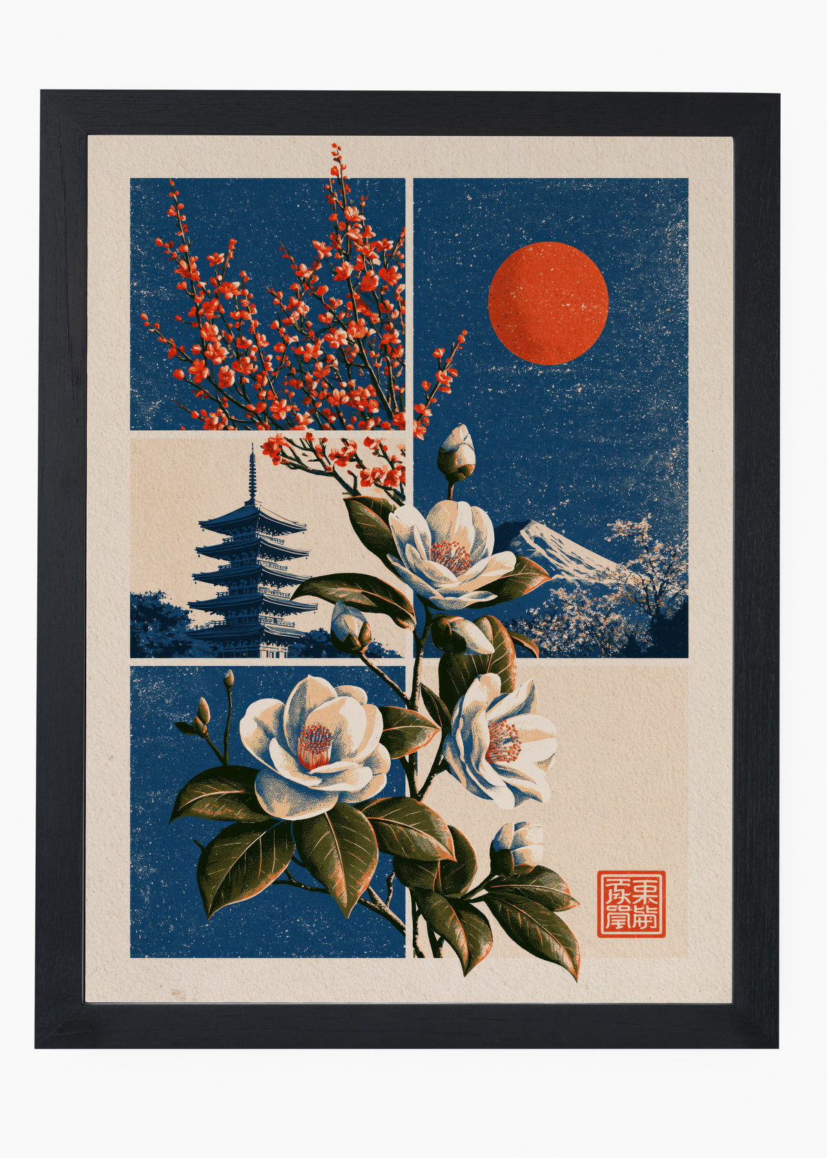 Quadro Japonês Blossom Collage - 4