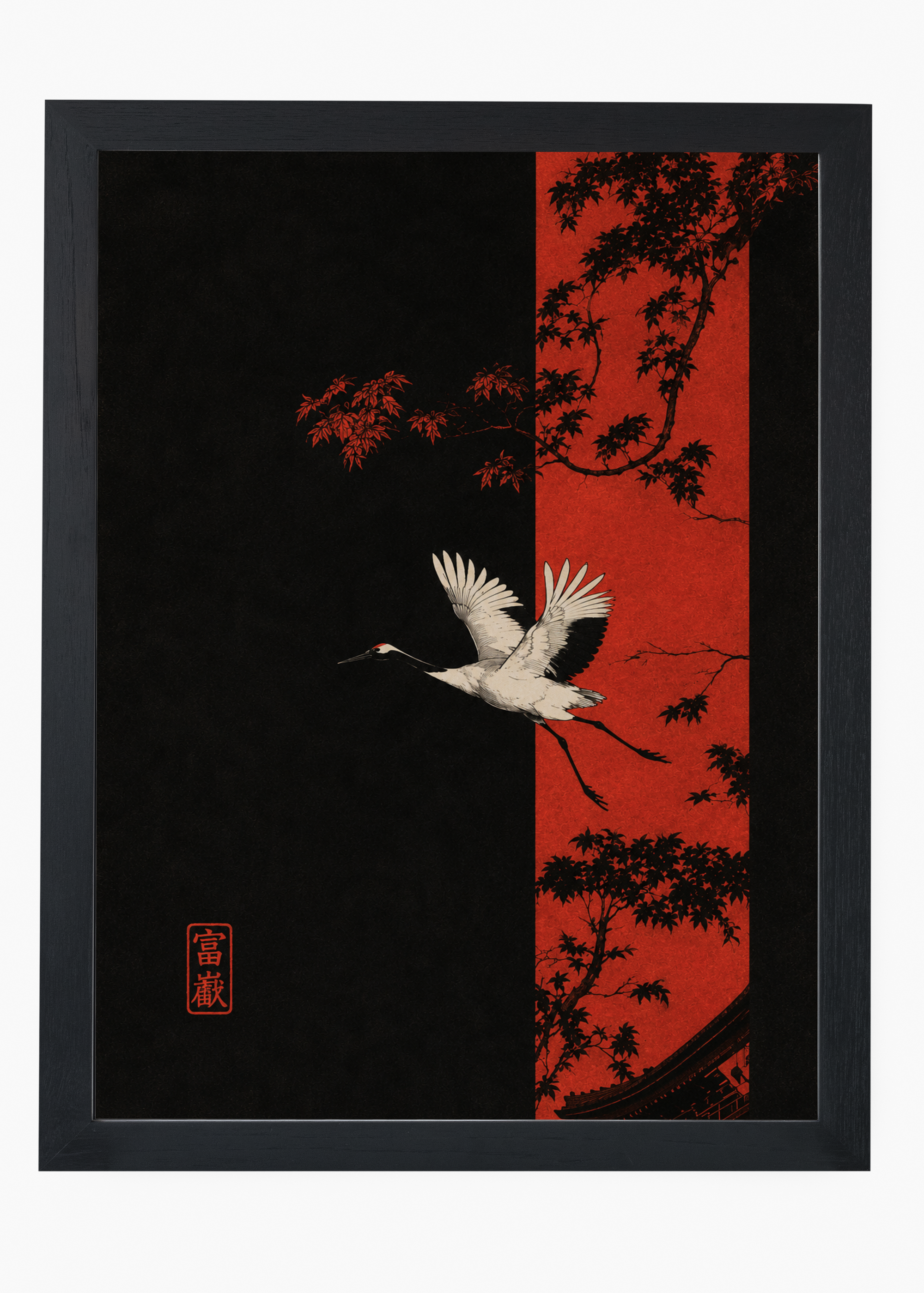 Quadro Japonês Momiji Tsuru - 4