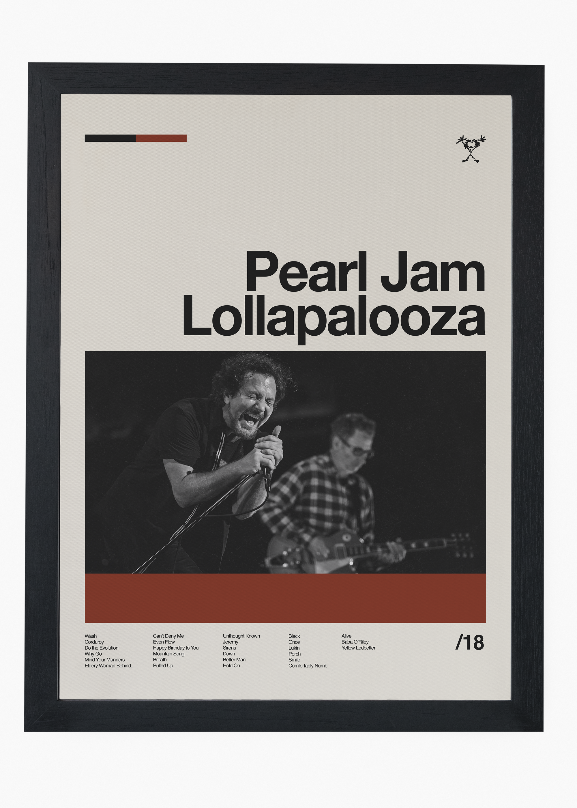 Quadro Pearl Jam Lollapalooza 2018 - 4
