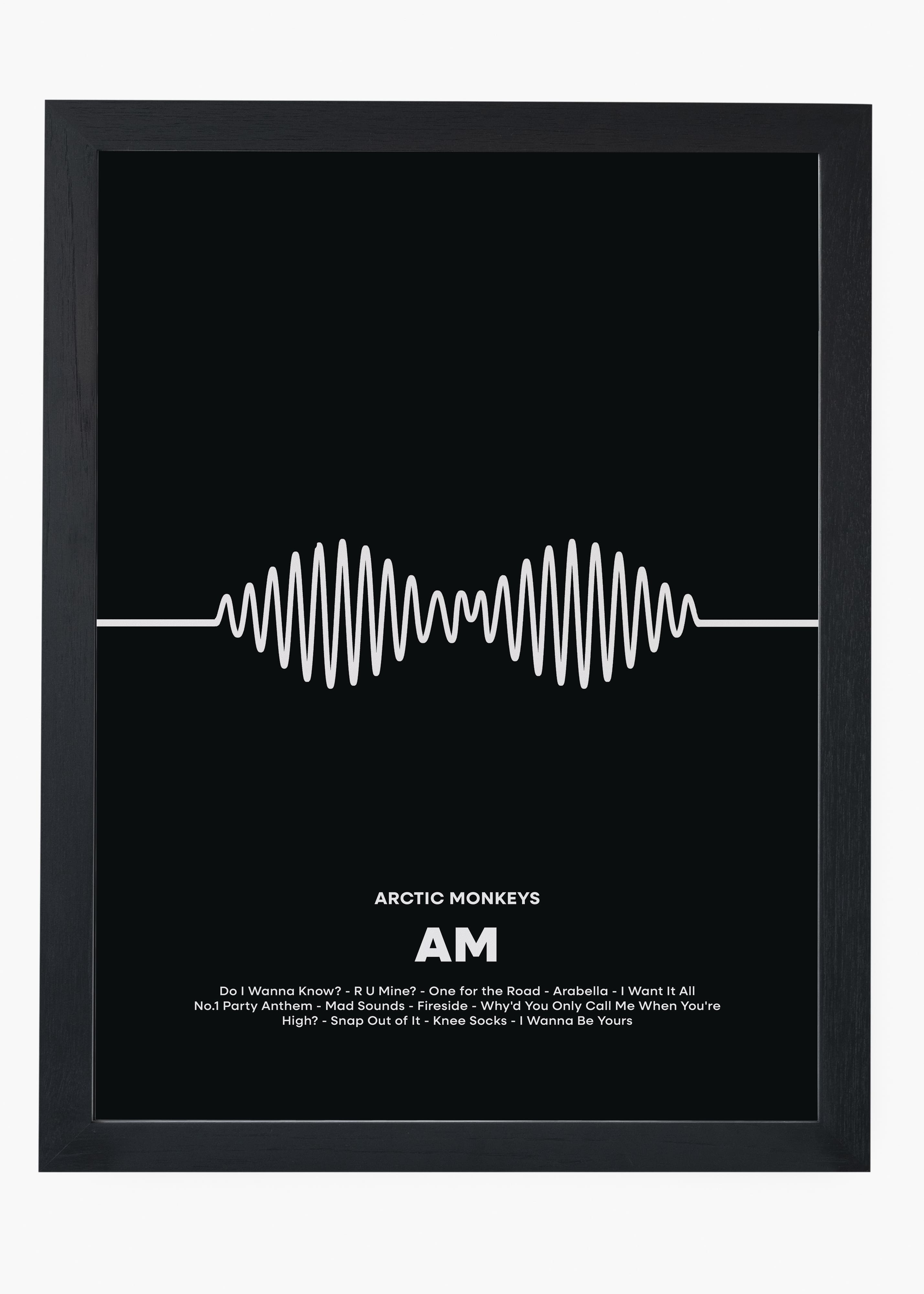 Quadro decorativo Arctic Monkeys AM — arte de rock para parede | Cübe Quadros