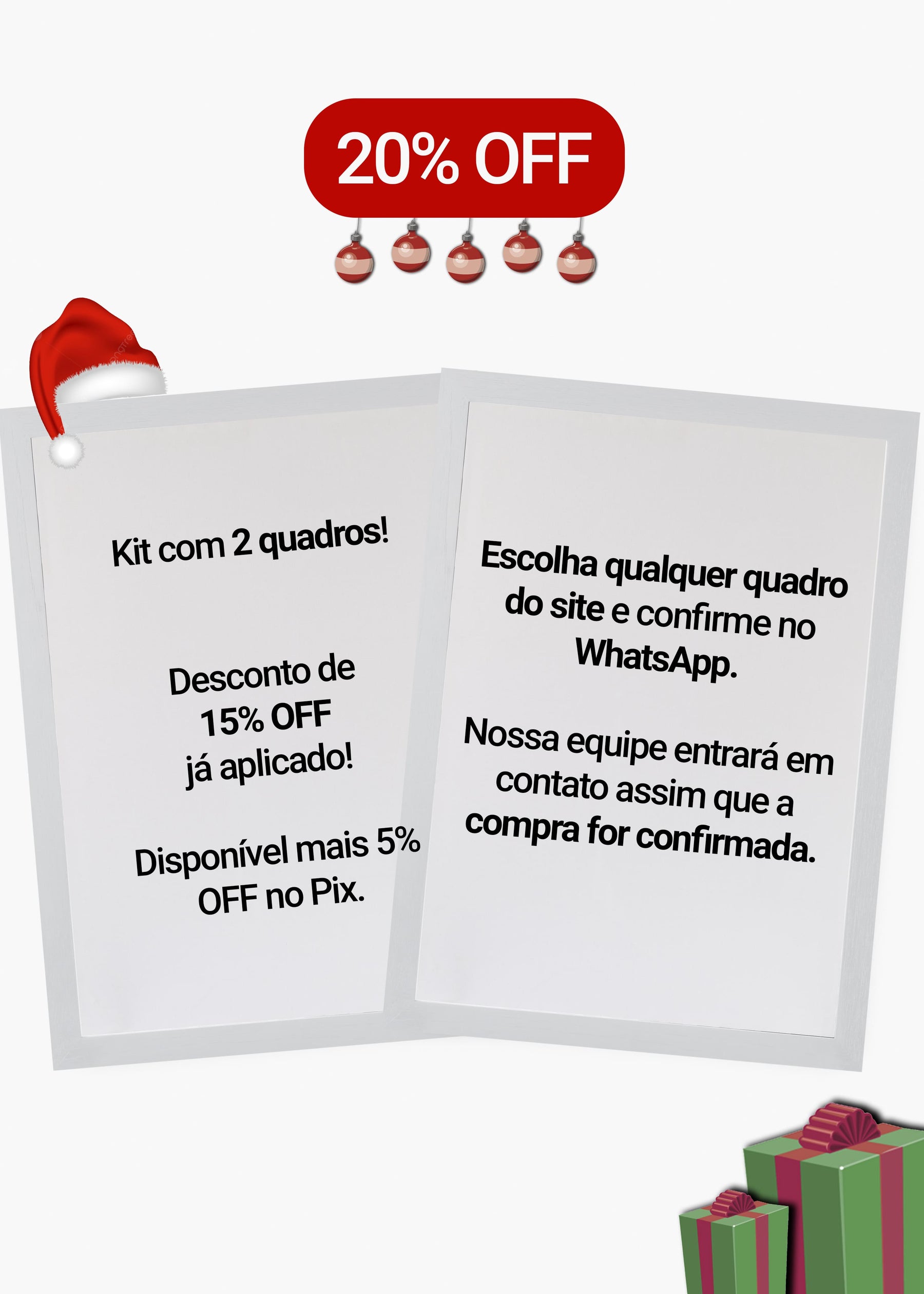 Kit 2 Quadros A Sua Escolha