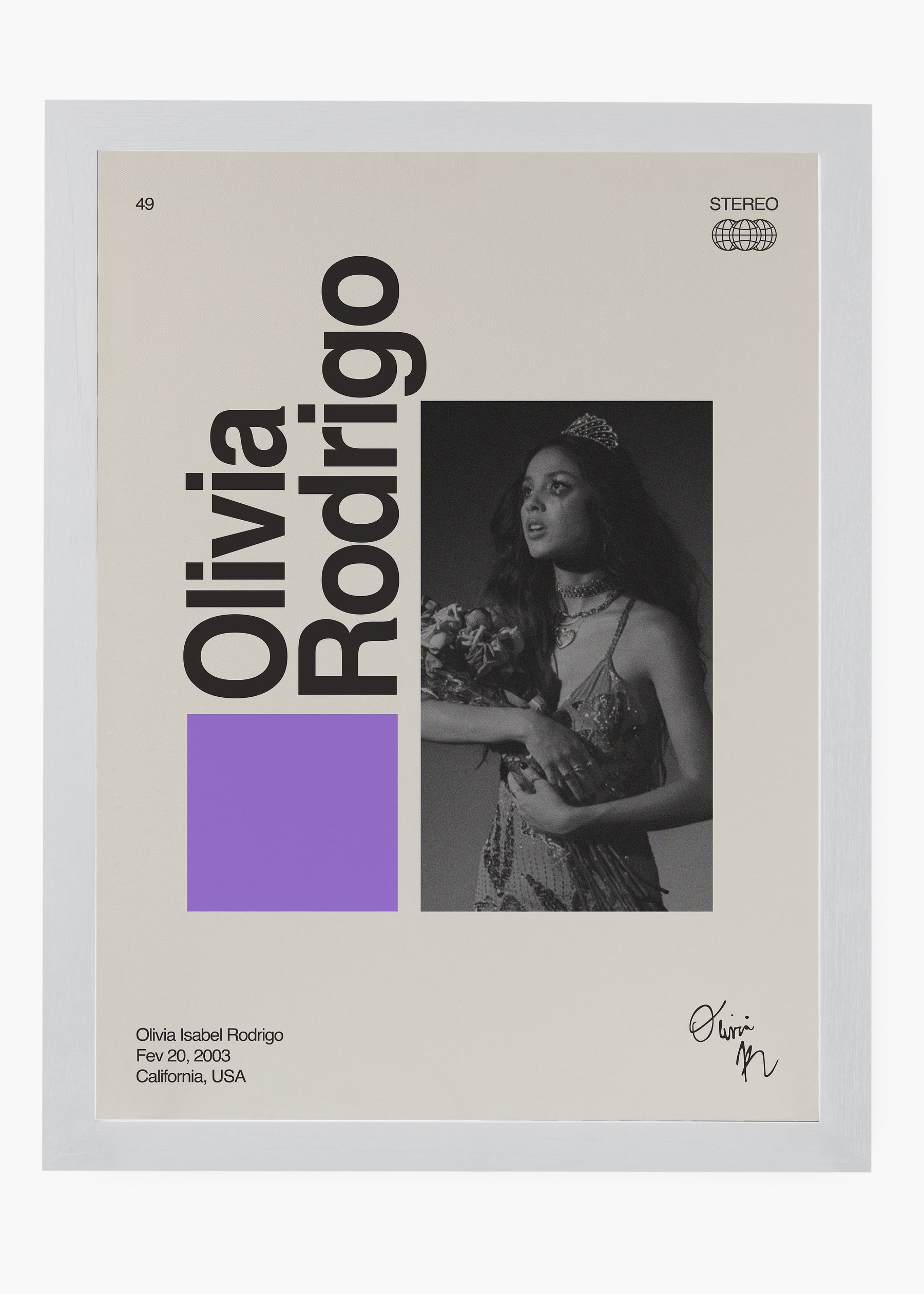 Quadro Signature Olivia Rodrigo