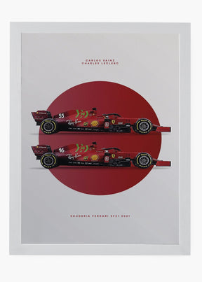 Quadro Scuderia Ferrari SF21 - Leclerc & Sainz