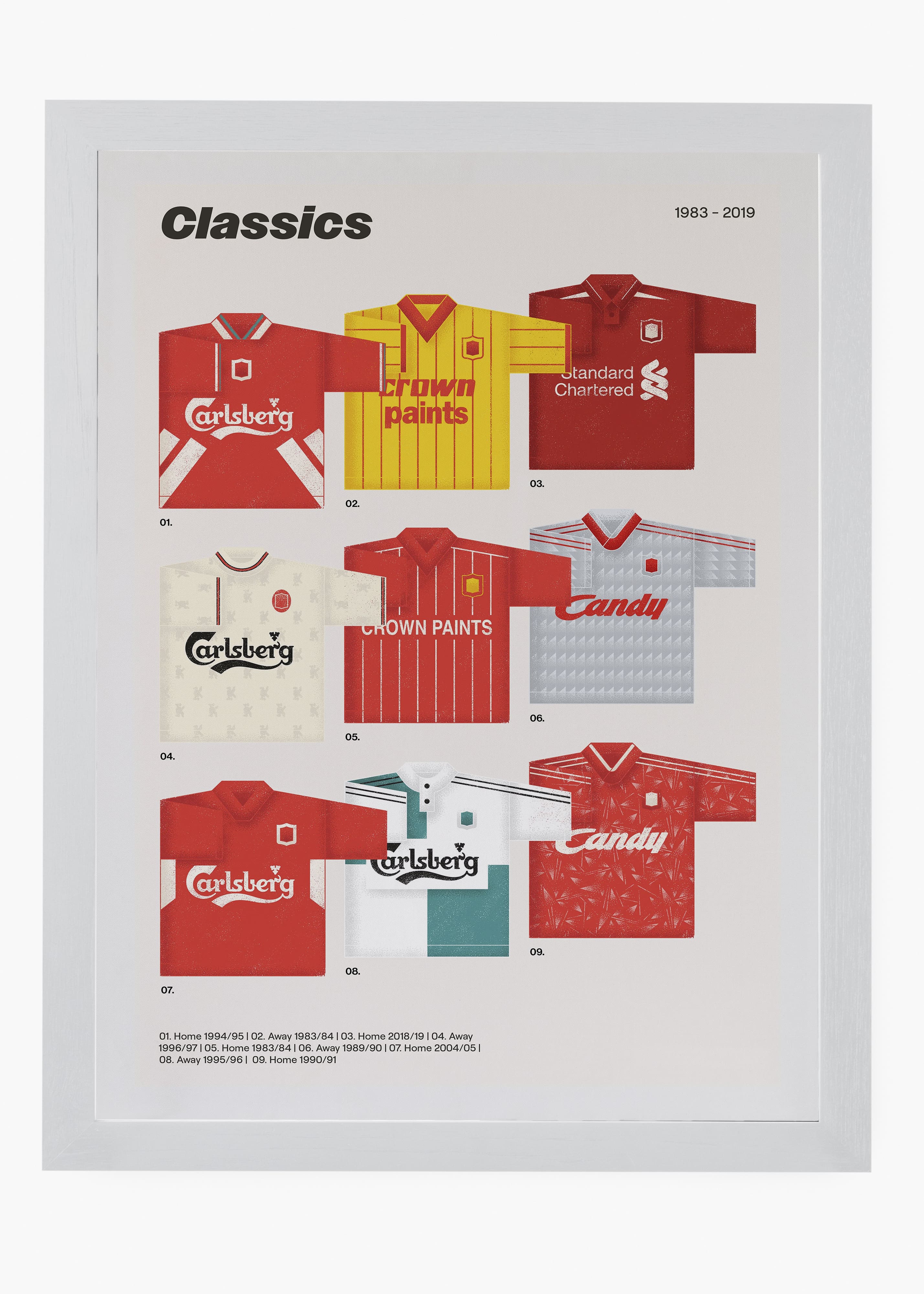 Quadro decorativo Liverpool Classics — arte de futebol para parede | Cübe Quadros
