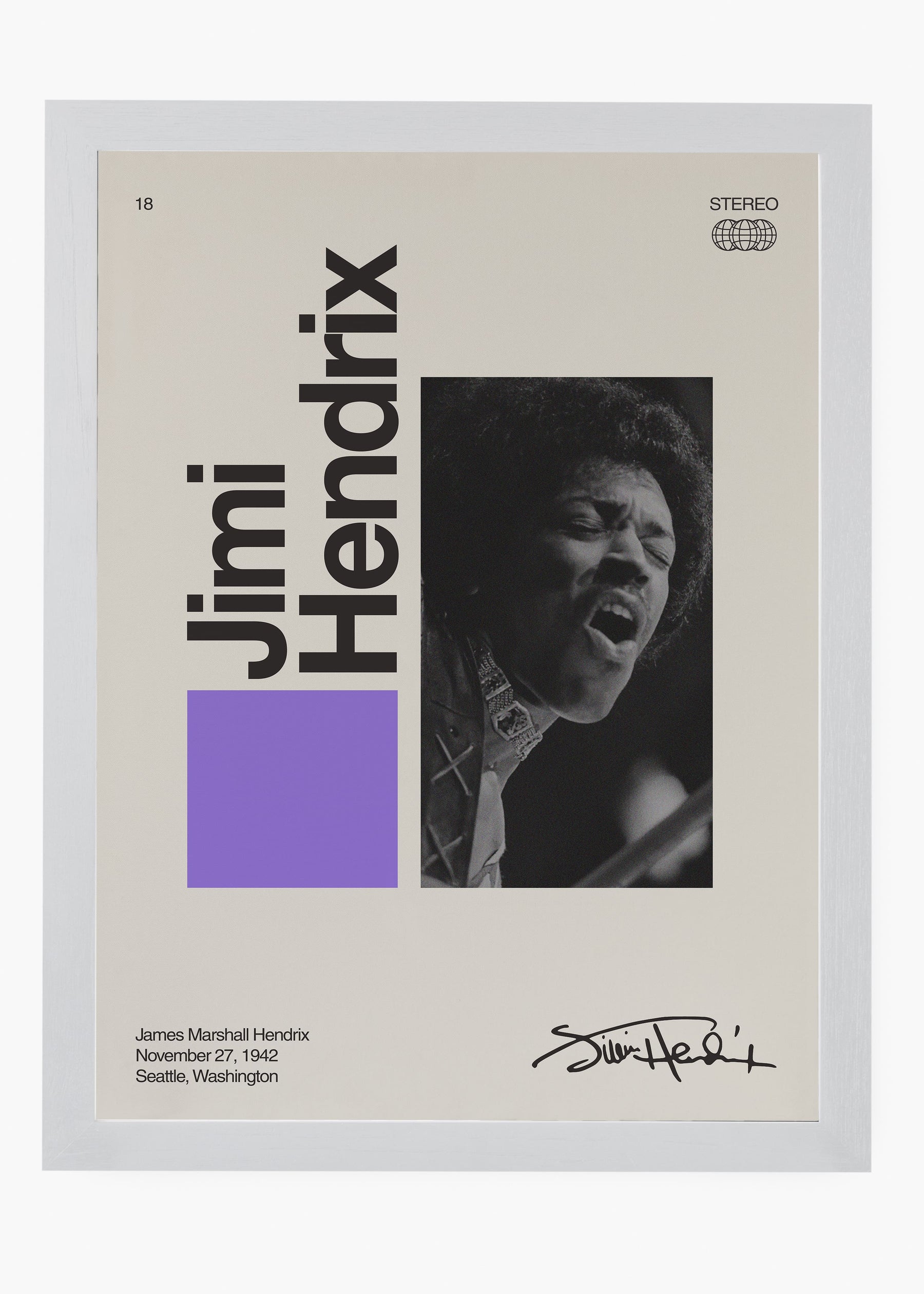 Quadro Signature Jimi Hendrix