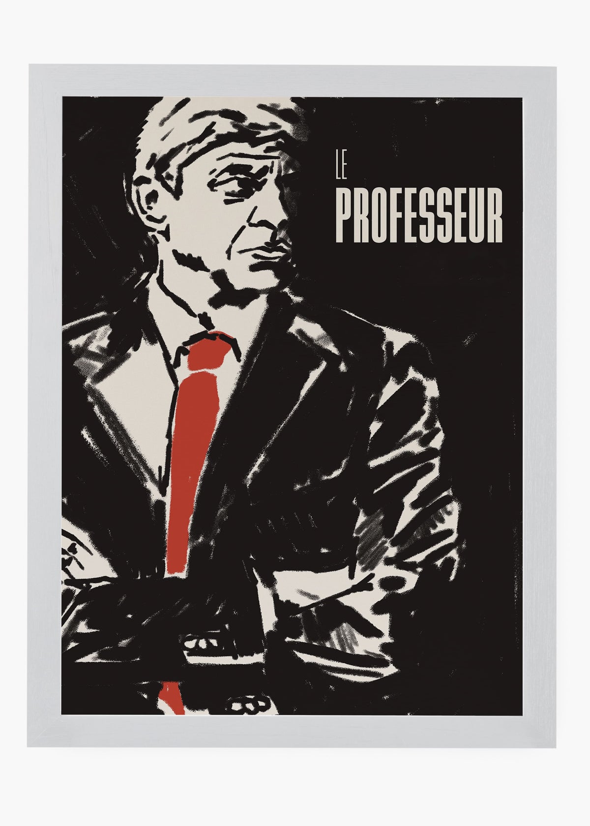 Quadro decorativo Arsene Wenger Le Professeur Arsenal — arte de futebol para parede | Cübe Quadros