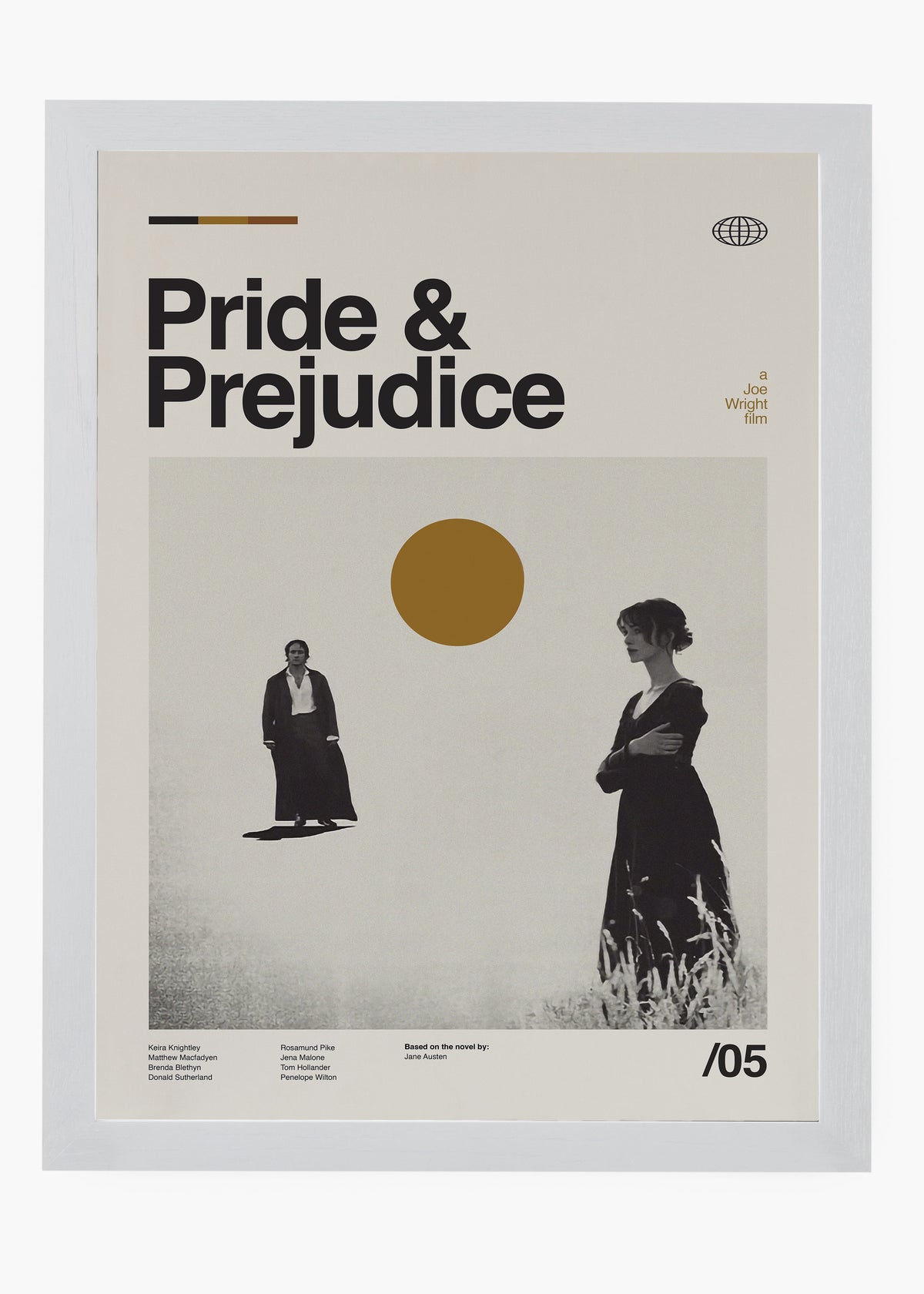 Quadro decorativo Orgulho e Preconceito — arte de cinema para parede | Cübe Quadros