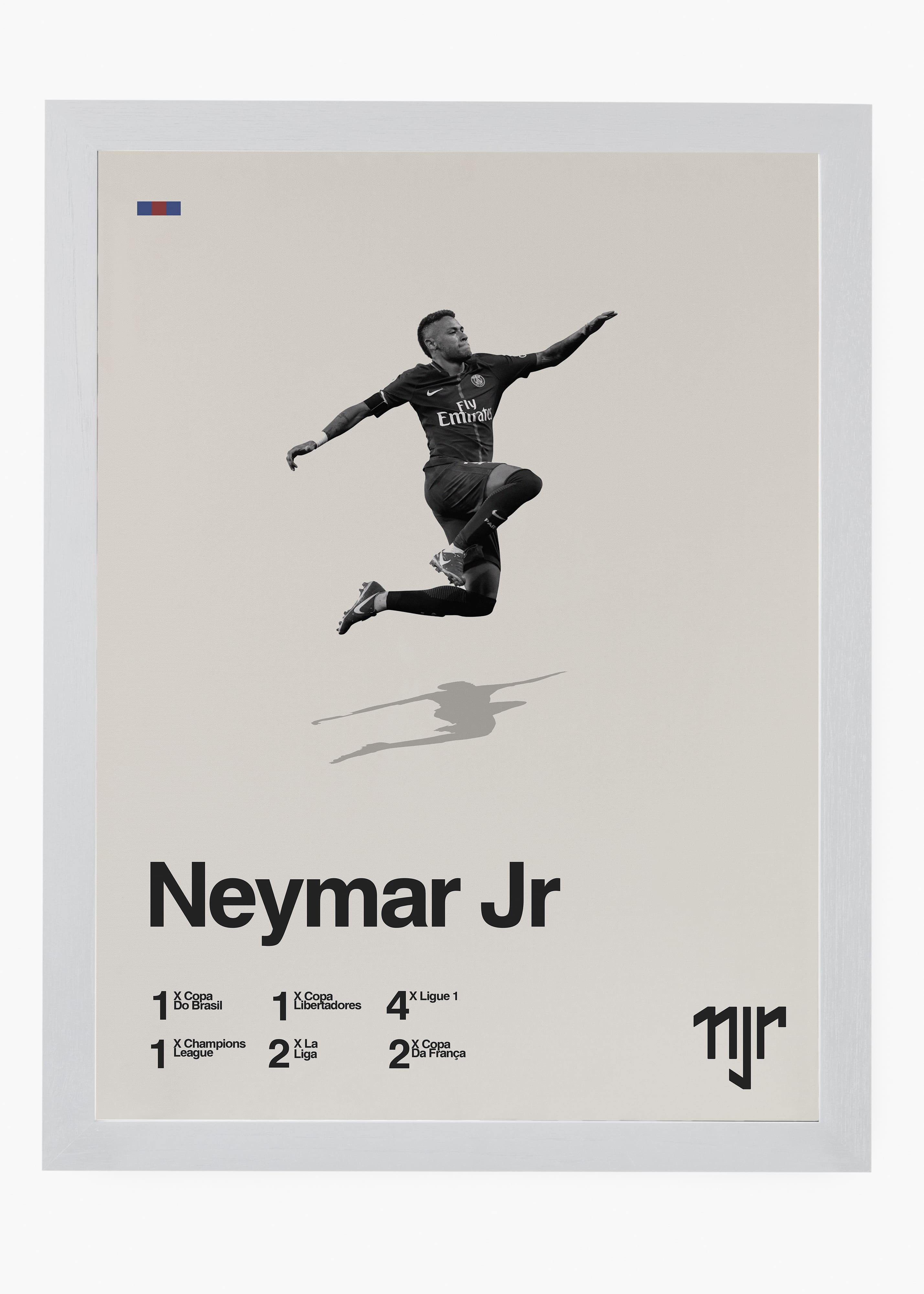 Quadro decorativo Neymar Jr — arte de futebol para parede | Cübe Quadros