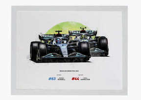 Quadro Lewis Hamilton e George Russell - Brasil 2022