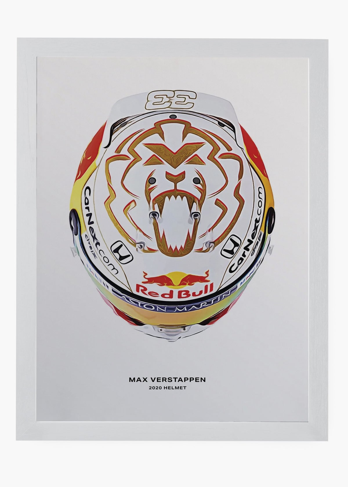 Quadro decorativo Max Verstappen 2020 — arte de automobilismo para parede | Cübe Quadros