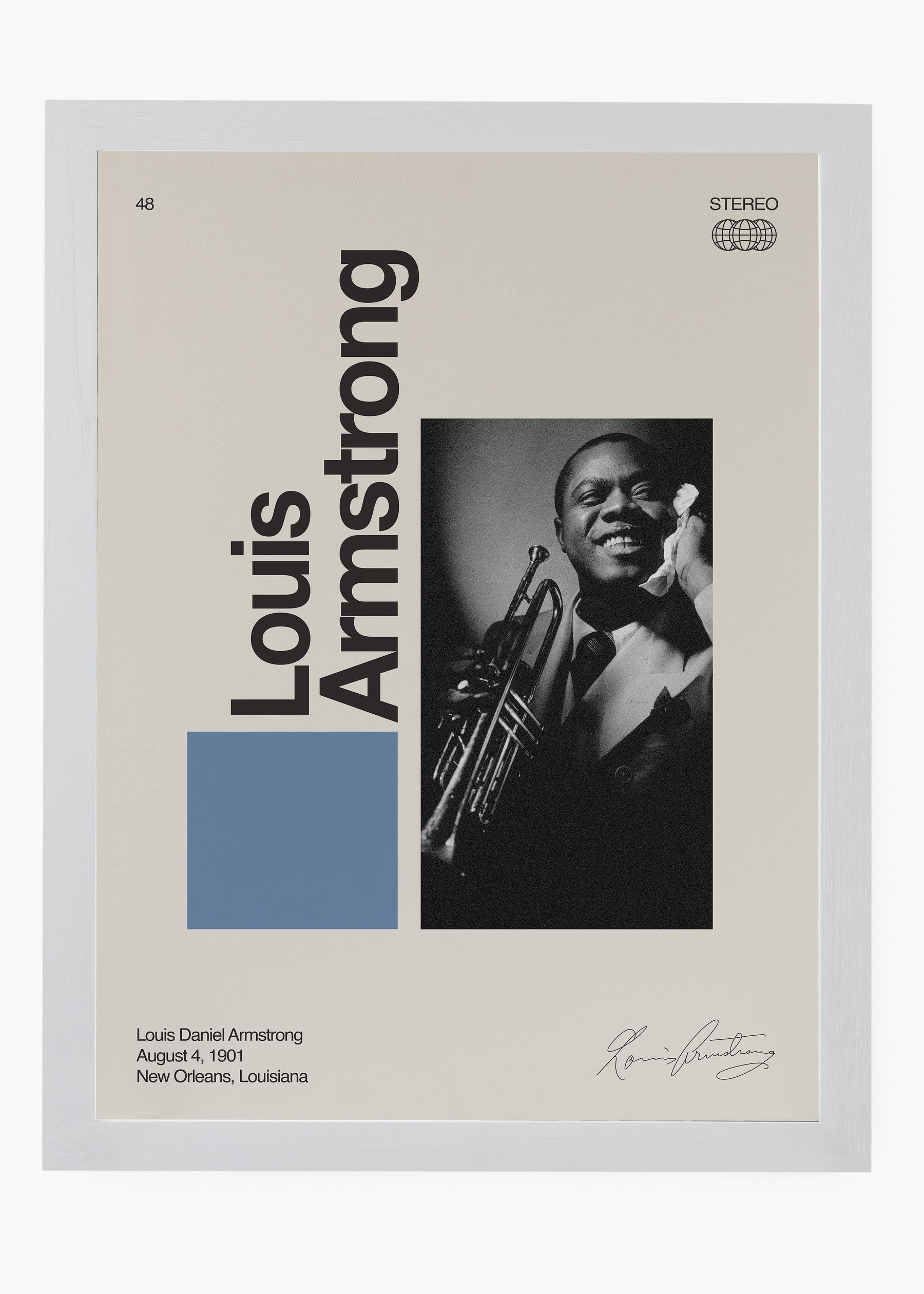 Quadro Signature Louis Armstrong