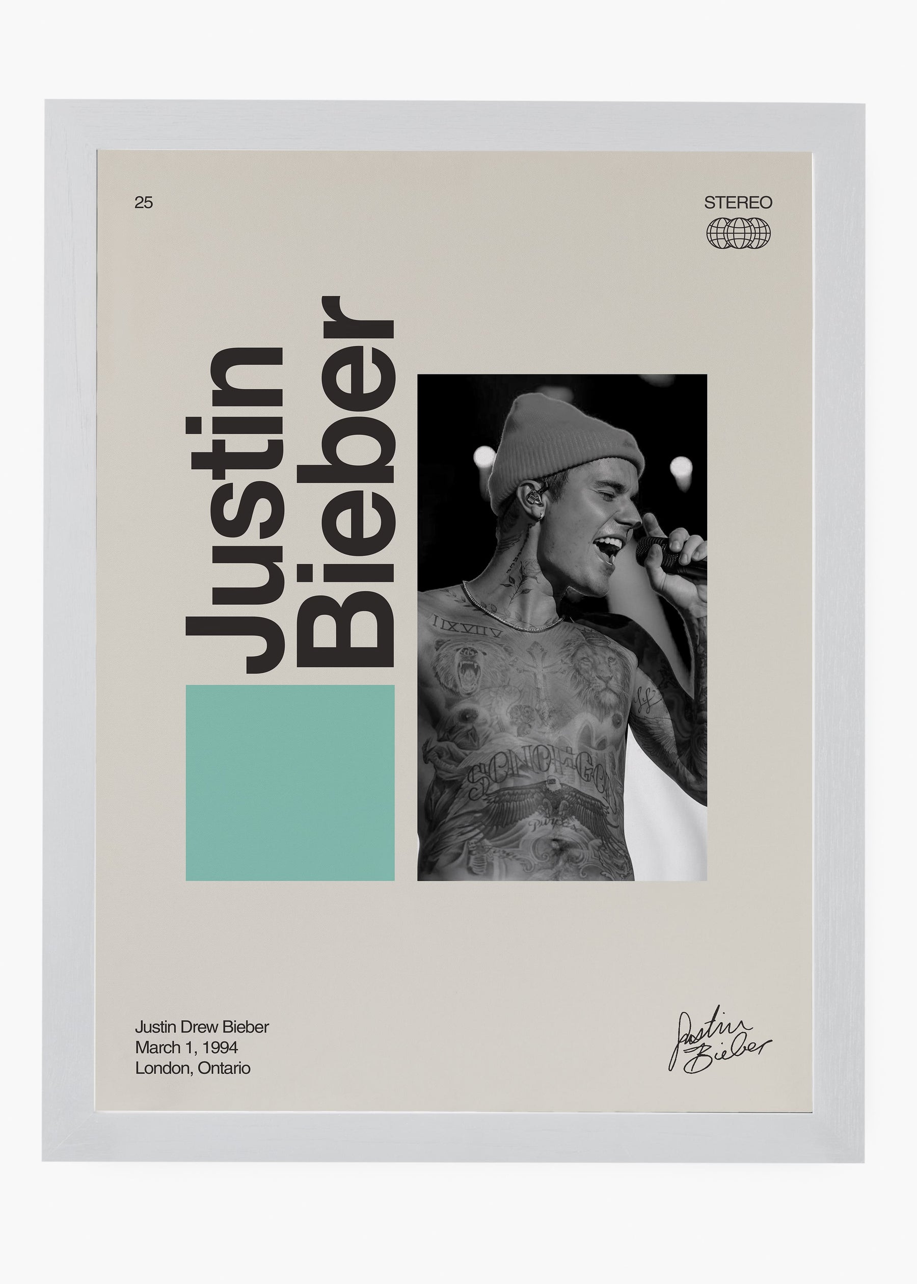 Quadro Signature Justin Bieber