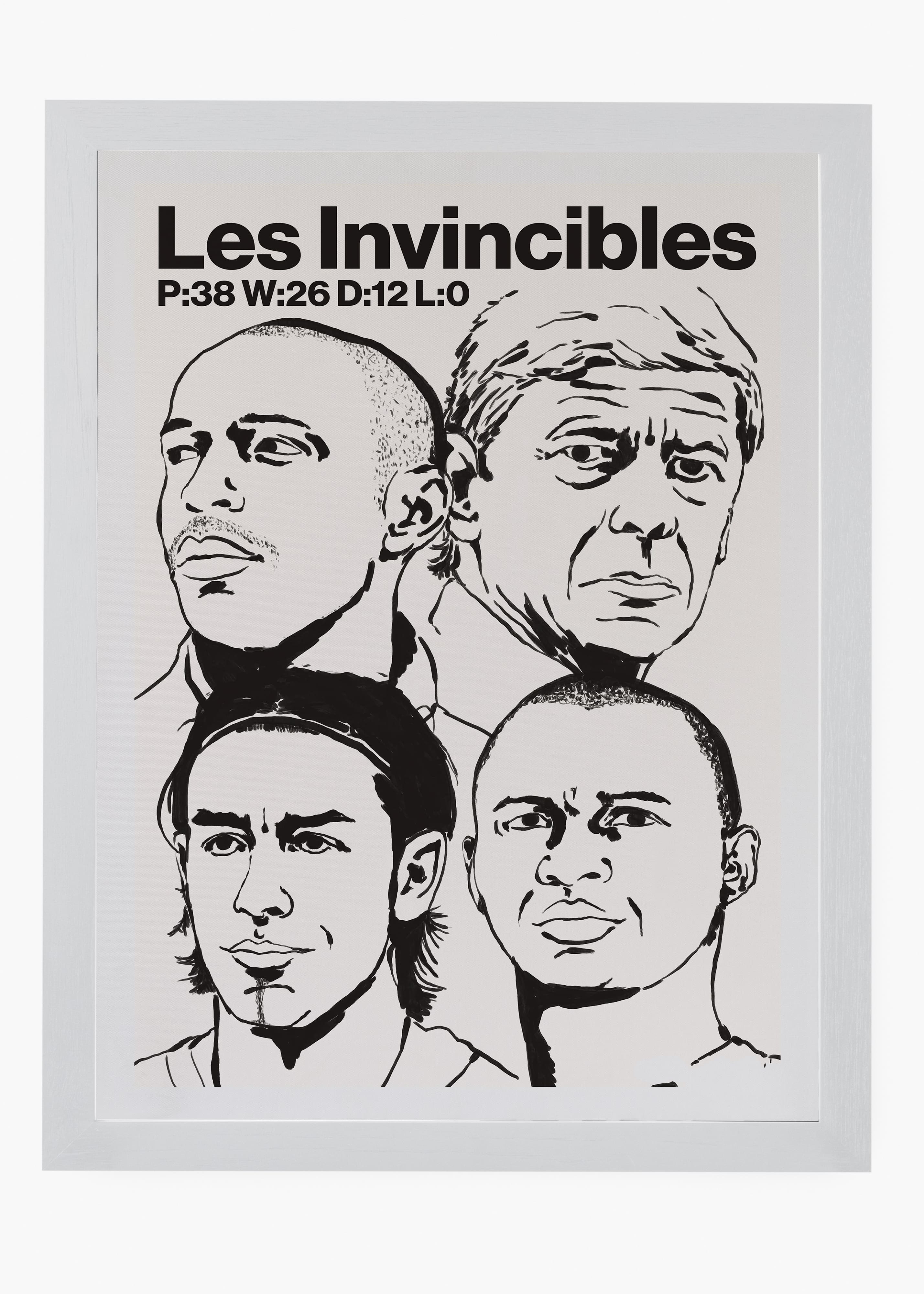 Quadro decorativo Arsenal Les Invincibles — arte de futebol para parede | Cübe Quadros