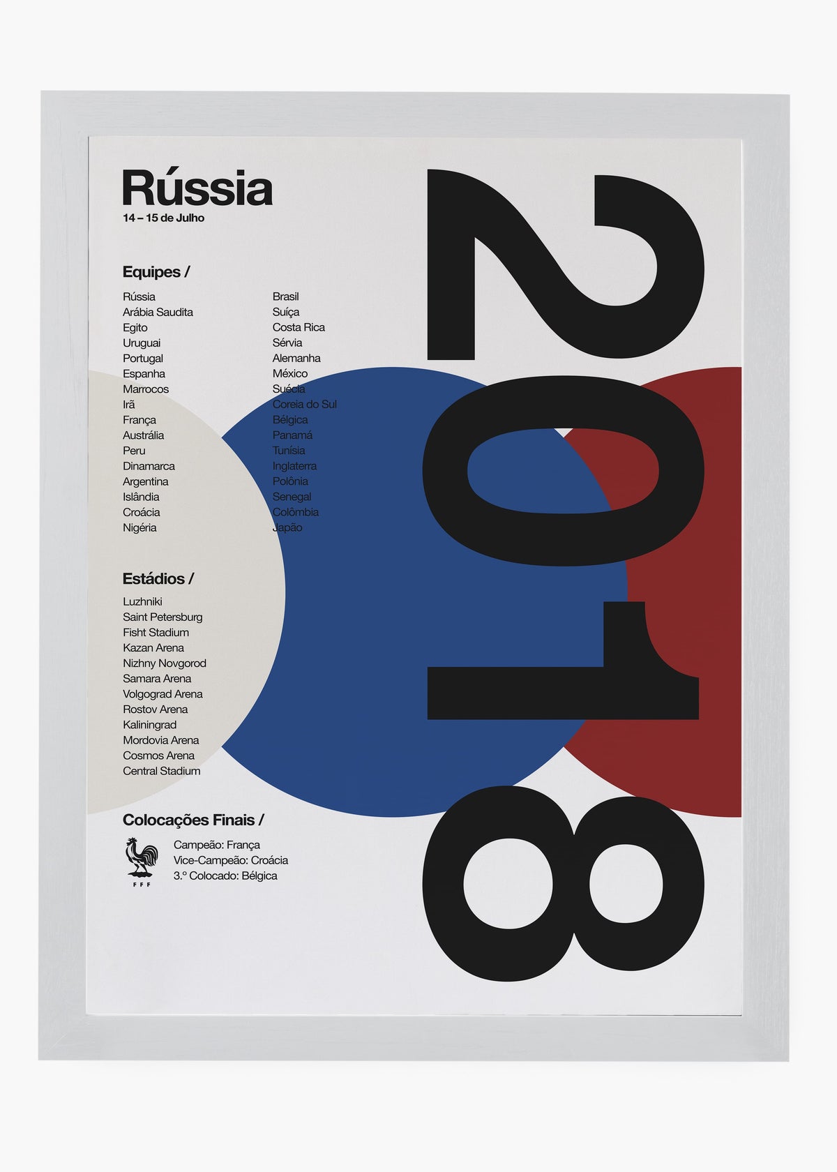 Quadro Copa do Mundo Russia 2018