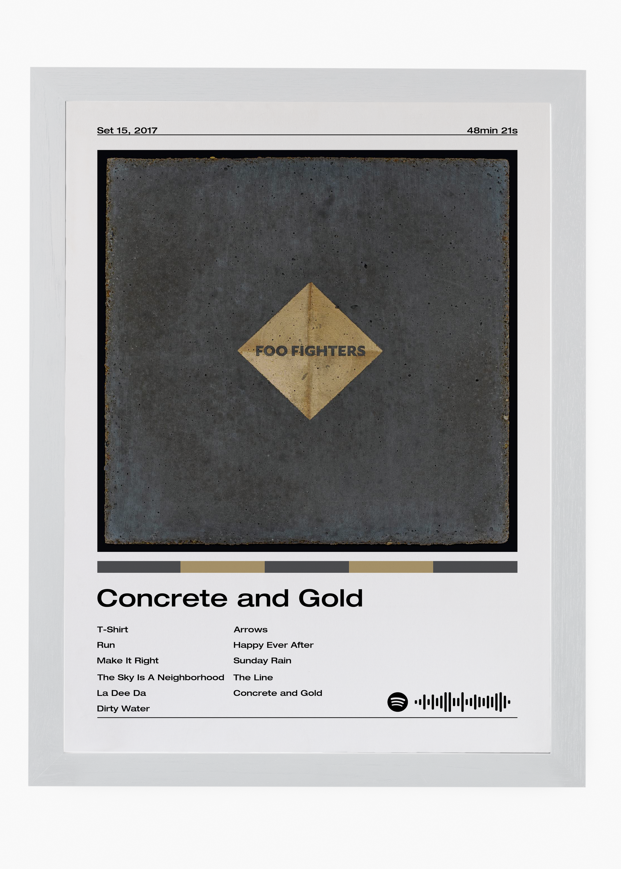 Quadro Foo Fighters Concrete and Gold - 5