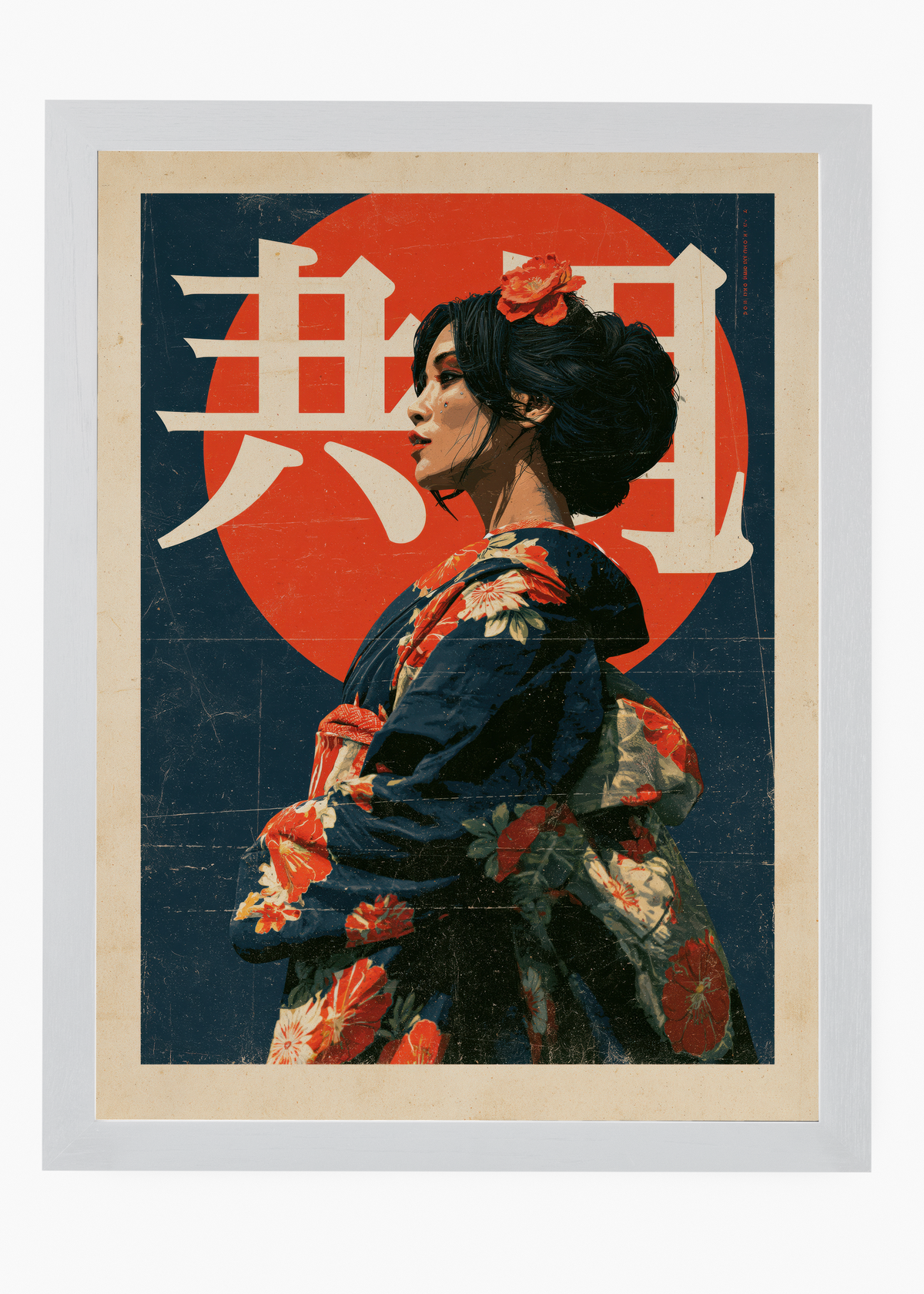 Quadro Japonês Rising Sun Geisha - 5