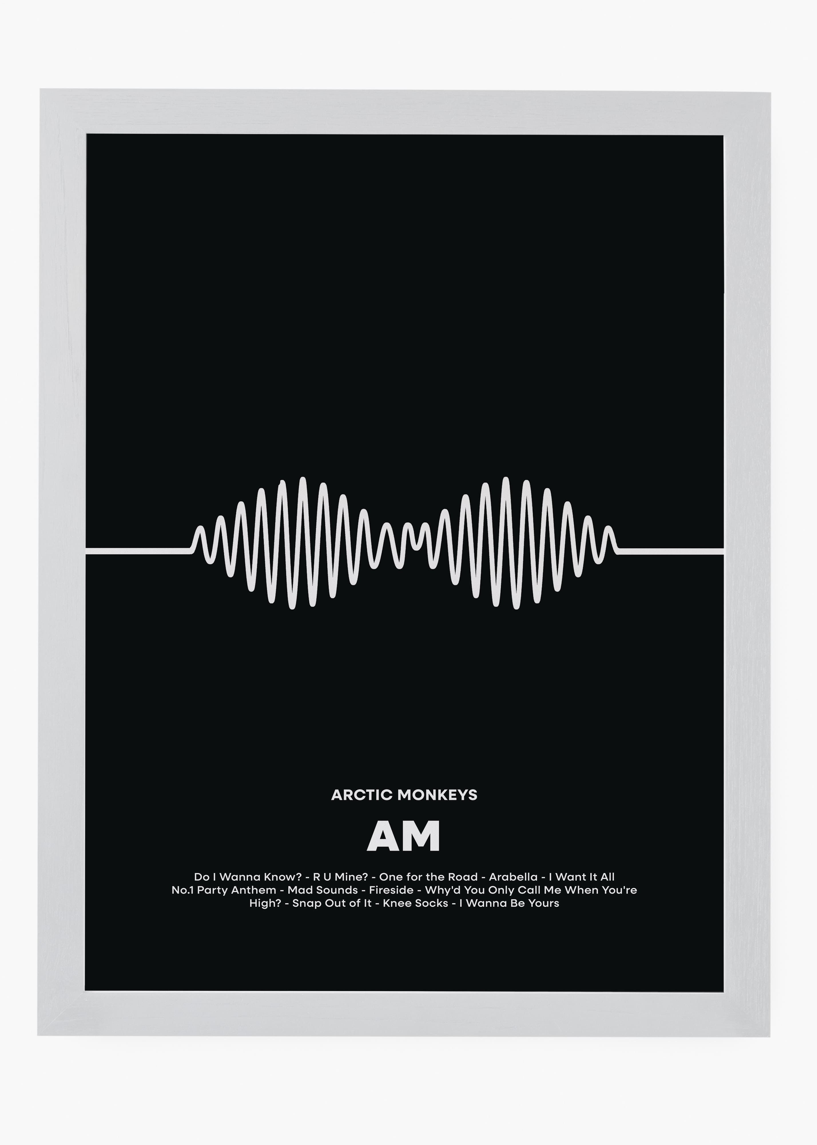Quadro decorativo Arctic Monkeys AM — arte de rock para parede | Cübe Quadros