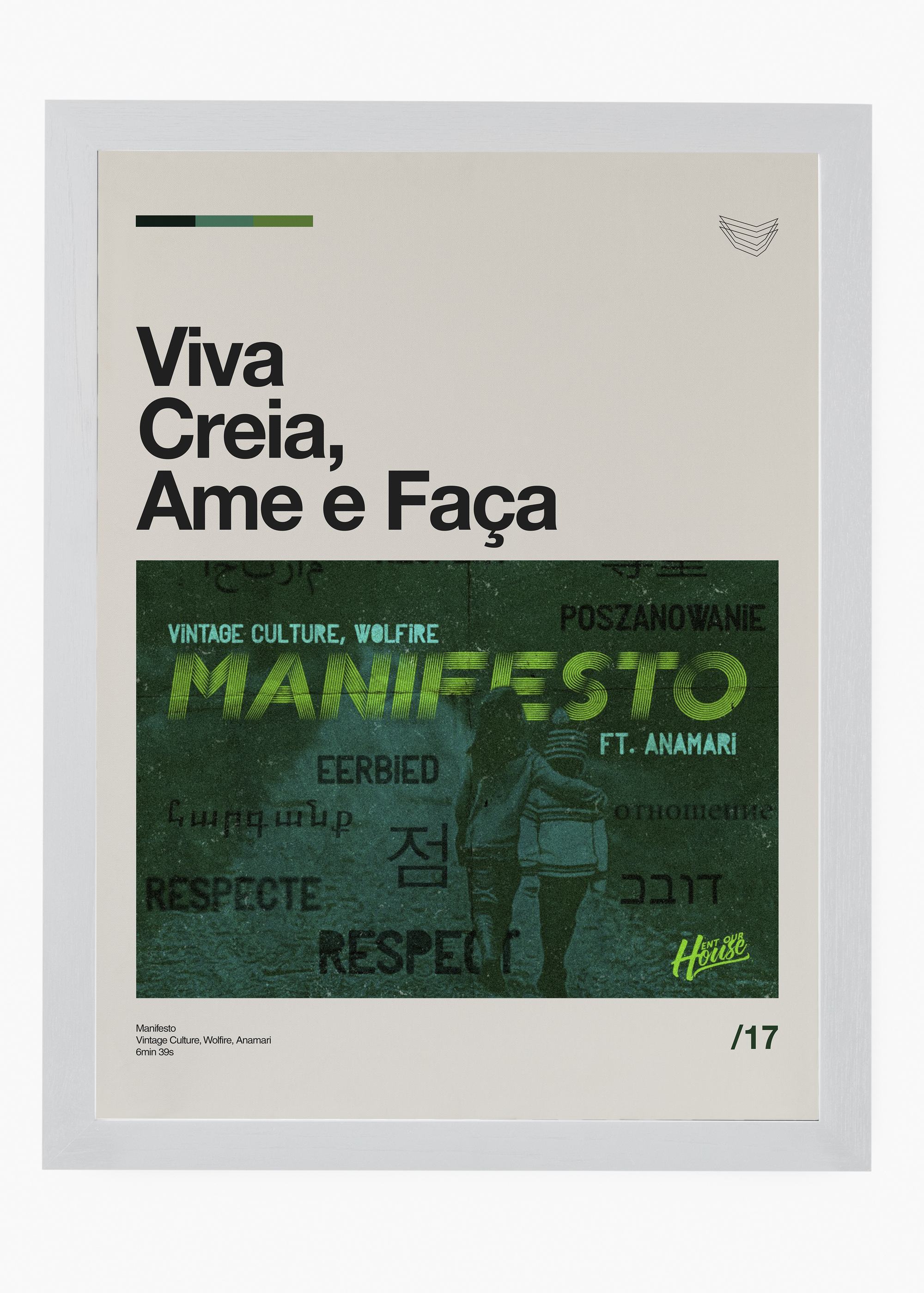 Quadro Vintage Culture Viva Creia, Ame e Faça - 5