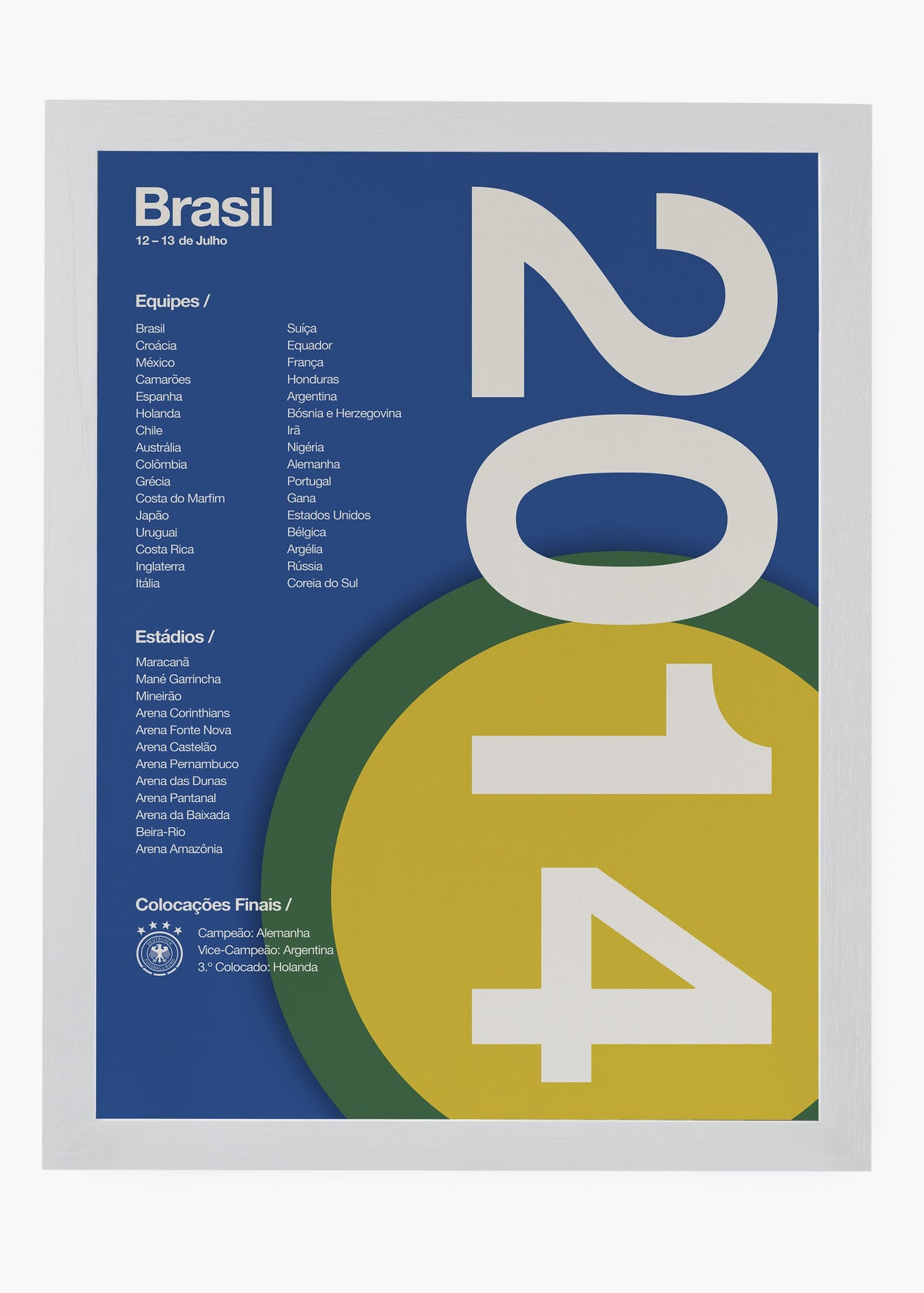 Quadro Copa do Mundo Brasil 2014