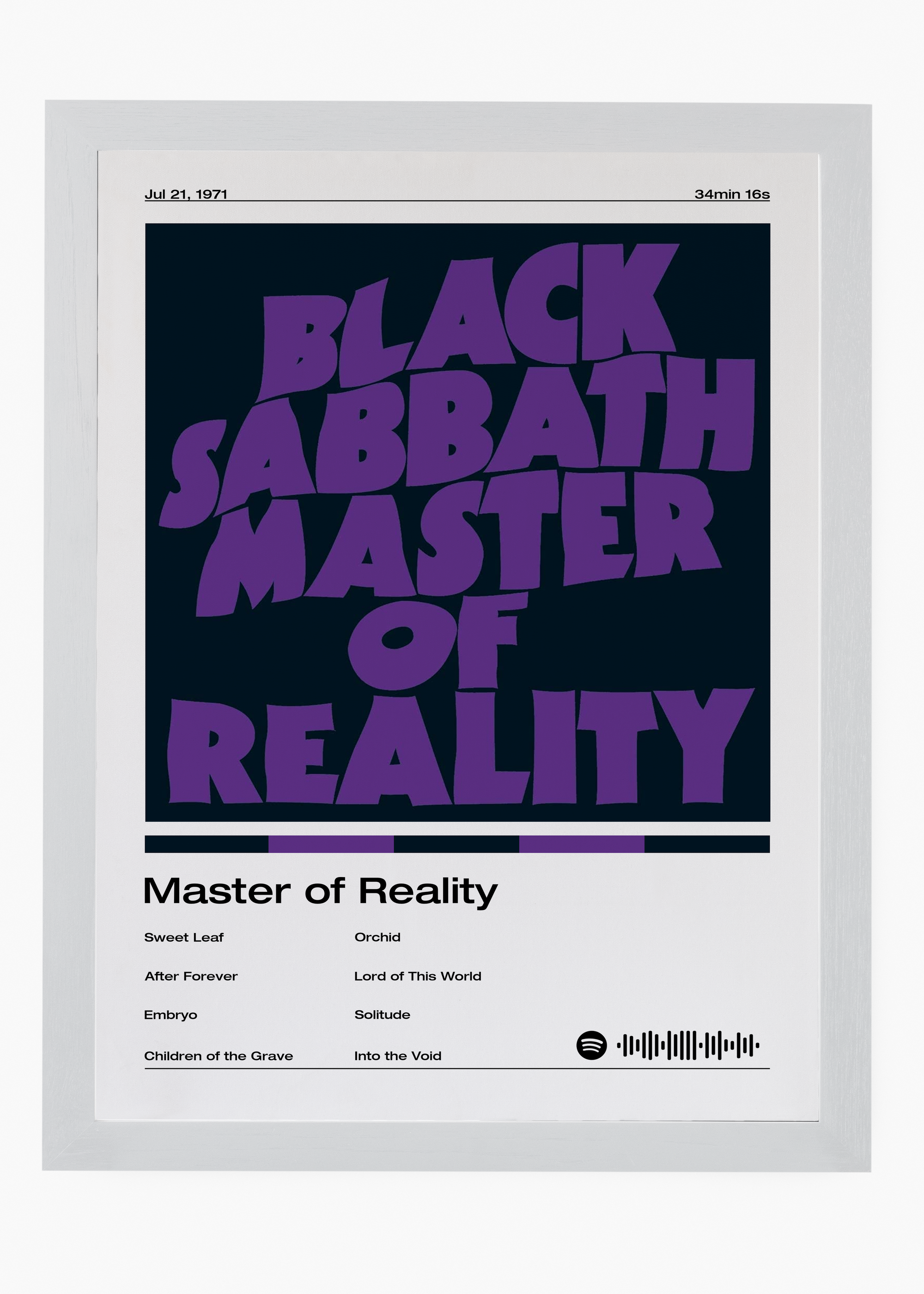 Quadro Metallica Master of Reality - 5