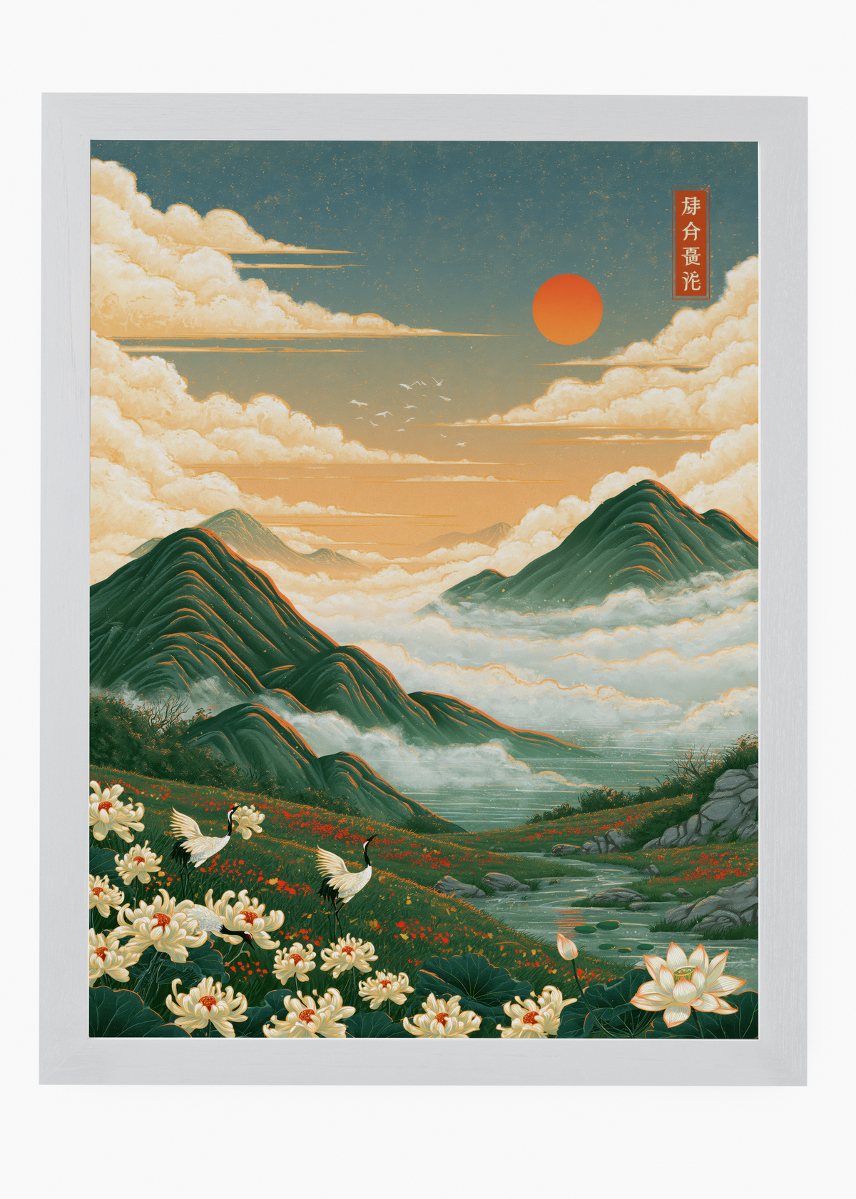 Quadro Japonês Crane Valley - 5