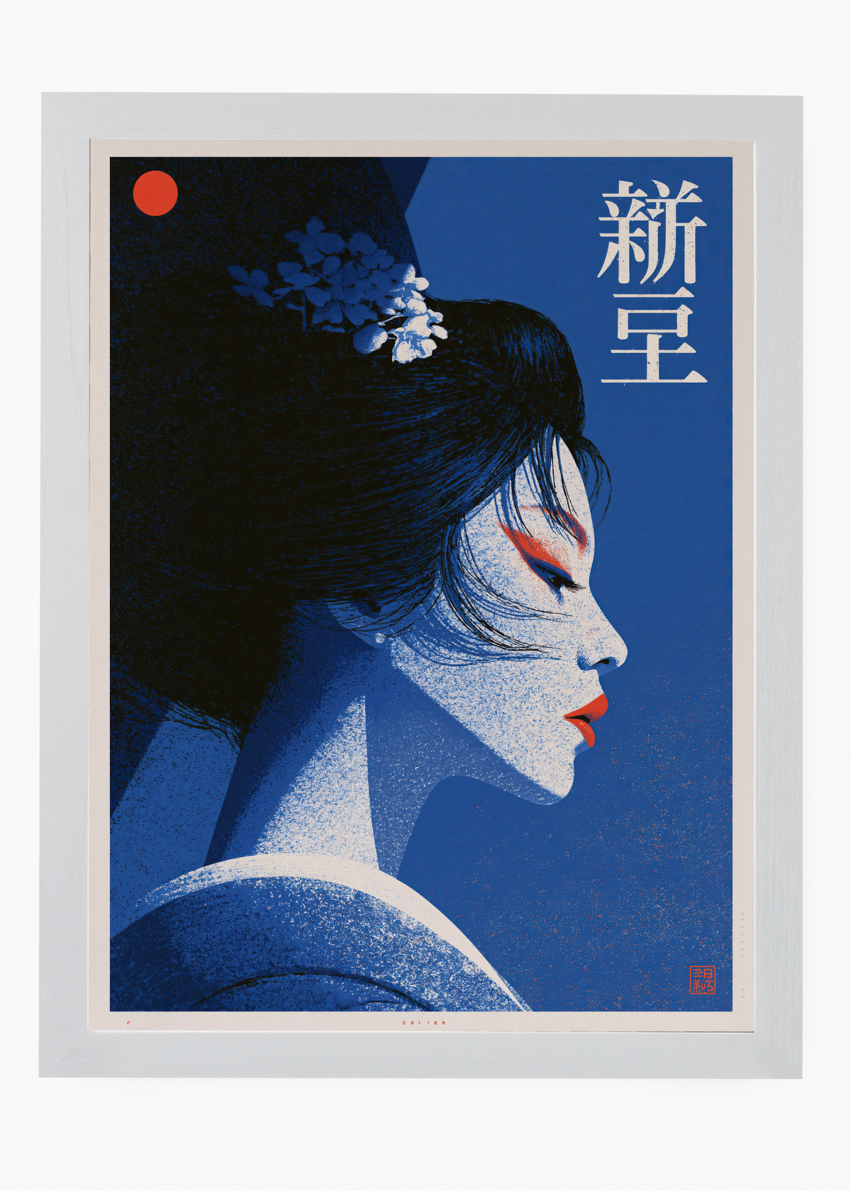 Quadro Japonês Blue Geisha - 5