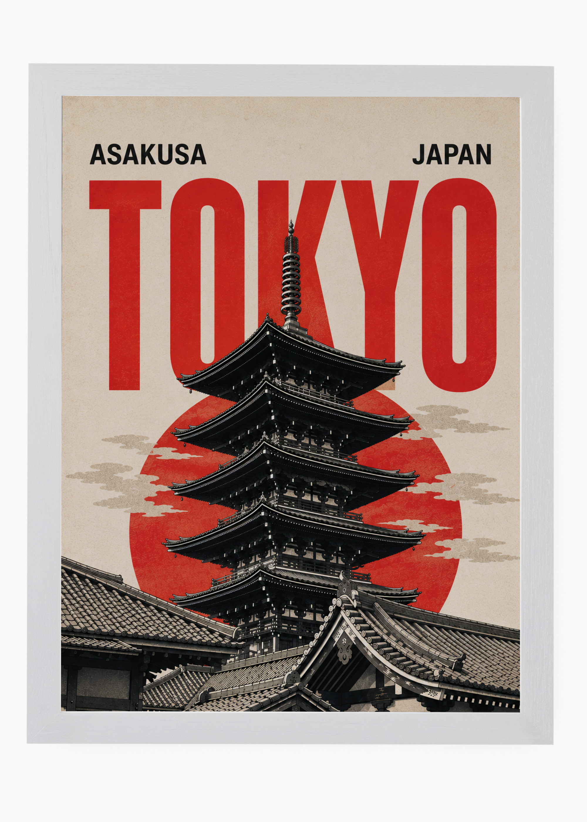 Quadro Japonês Asakusa Red - 5