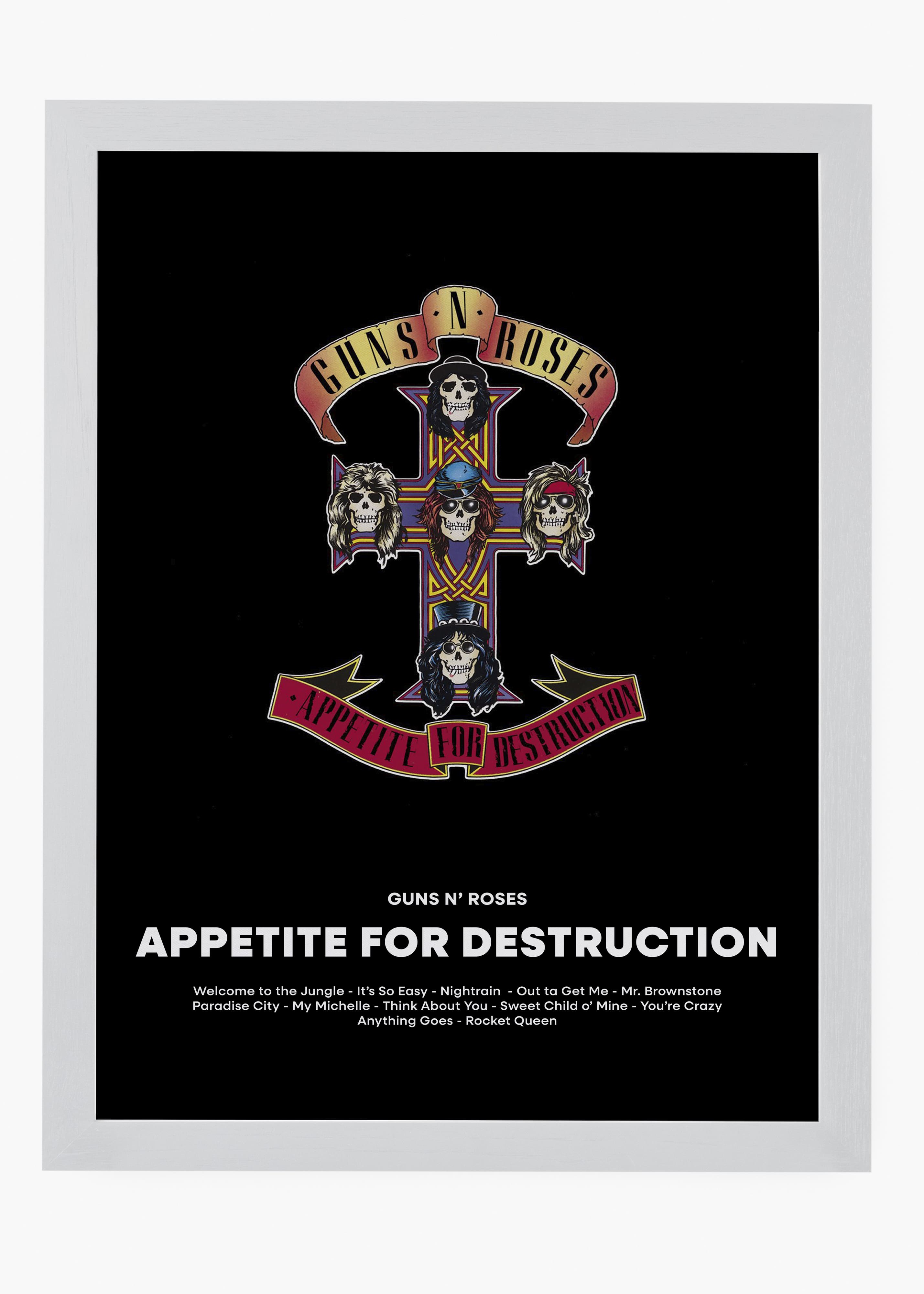 Quadro Guns N' Roses Appetite For Destruction Capa
