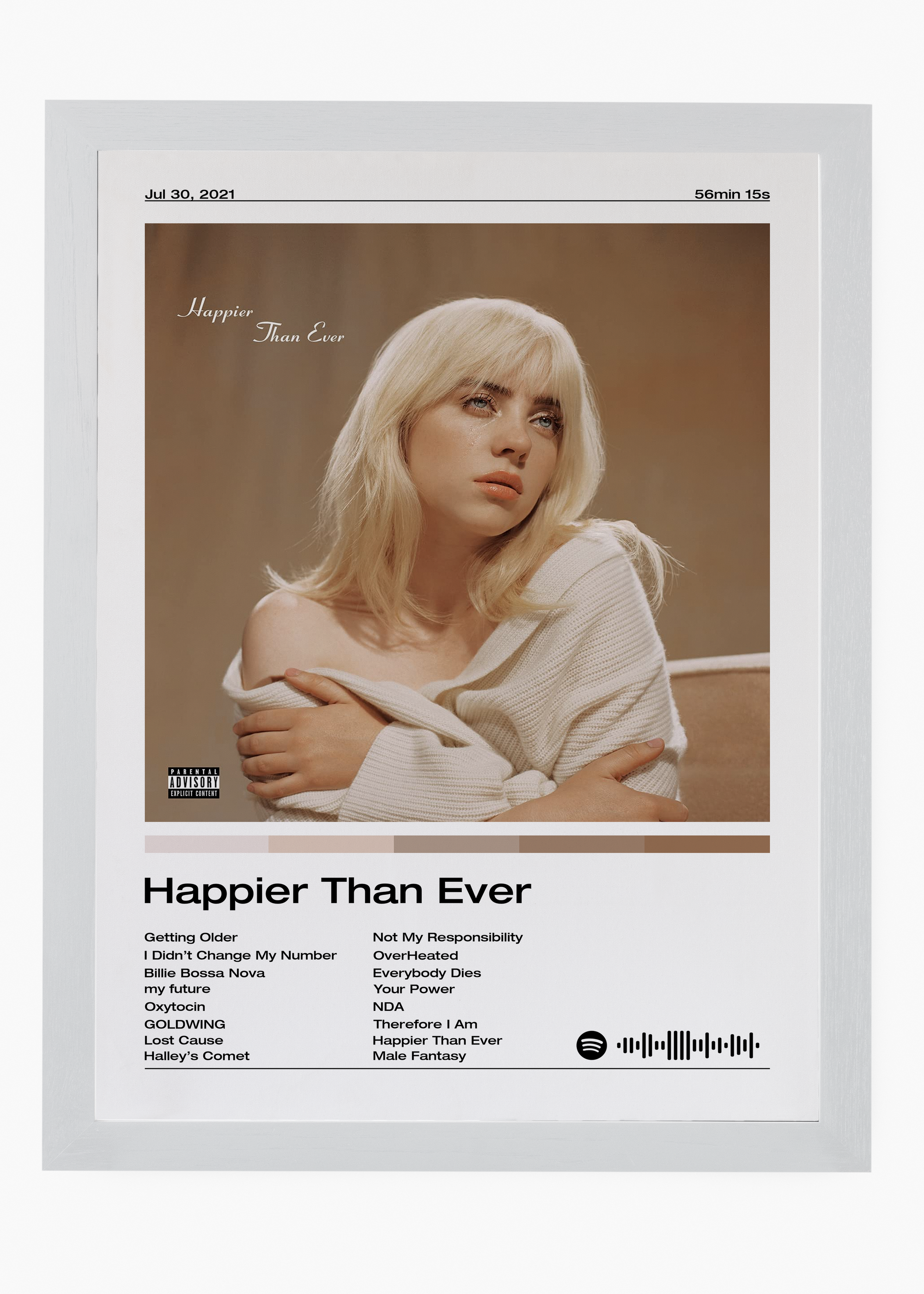 Quadro Billie Eilish Happier Than Ever - 5