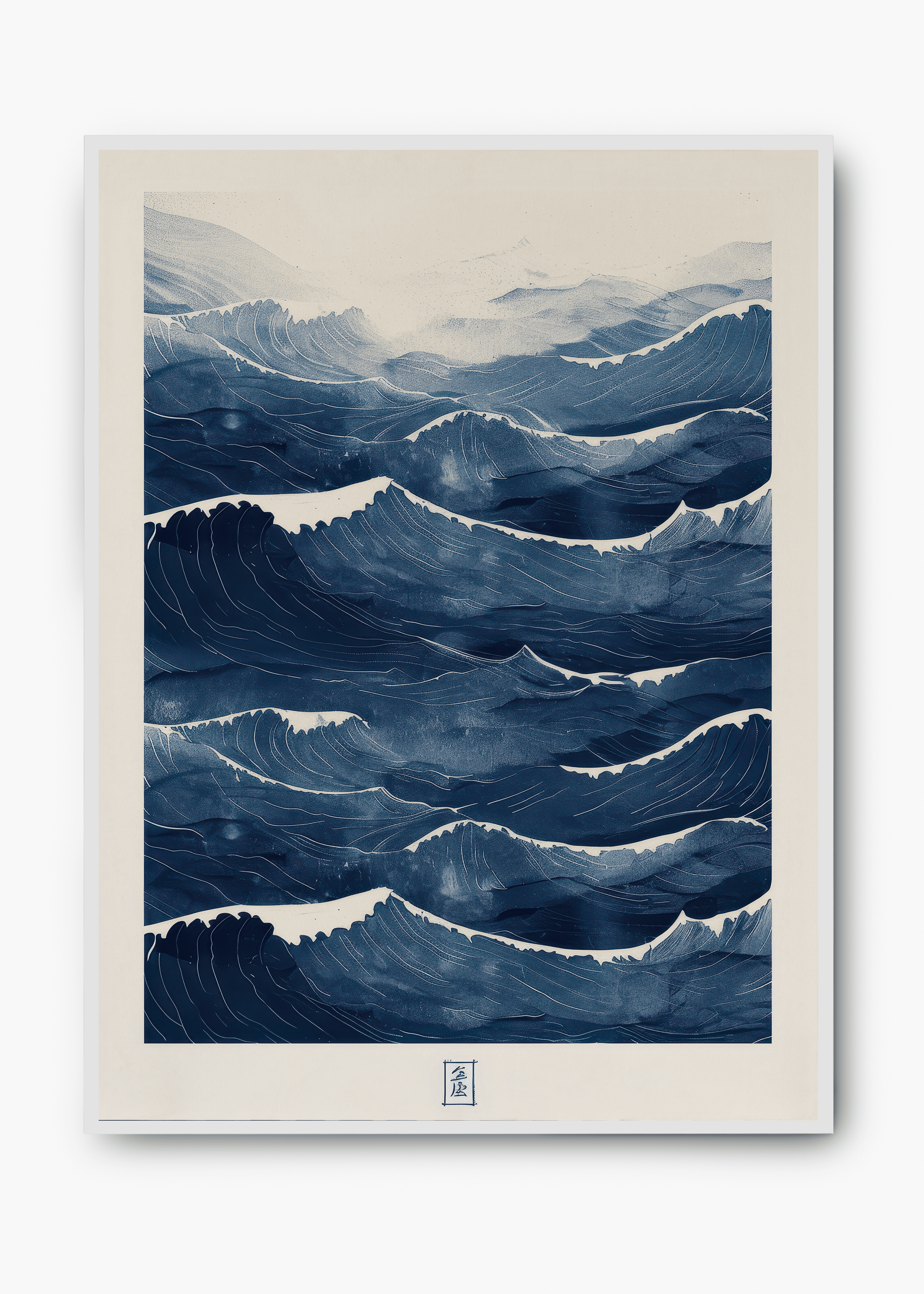 Quadro Japonês The Blue Waves