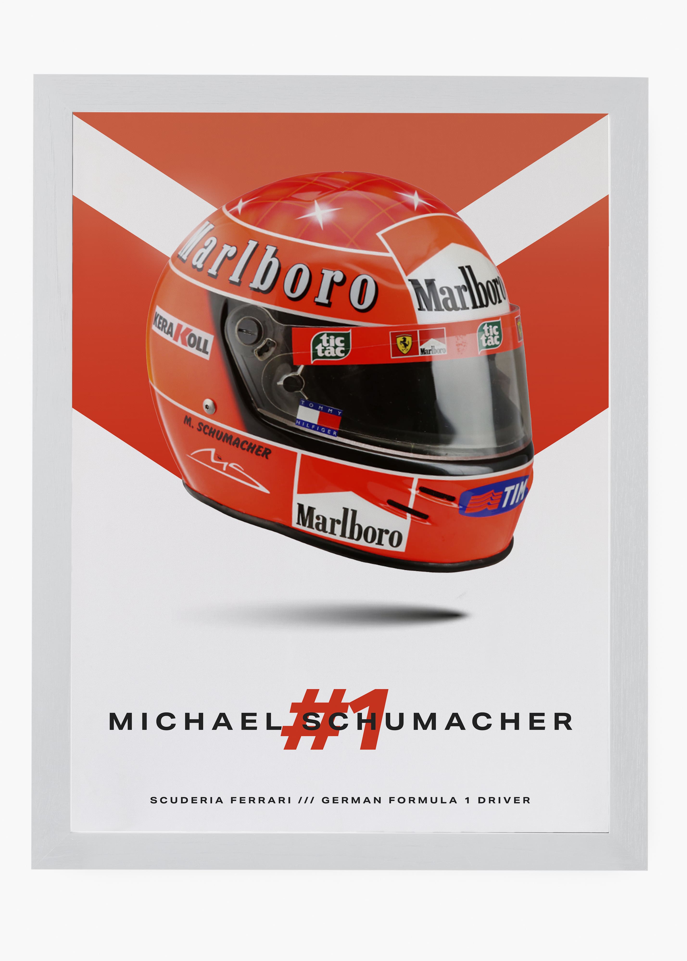 Quadro decorativo Michael Schumacher #1 — arte de automobilismo para parede | Cübe Quadros