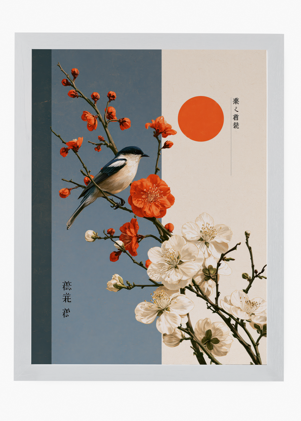 Quadro Japonês Bird & Blossoms - 5