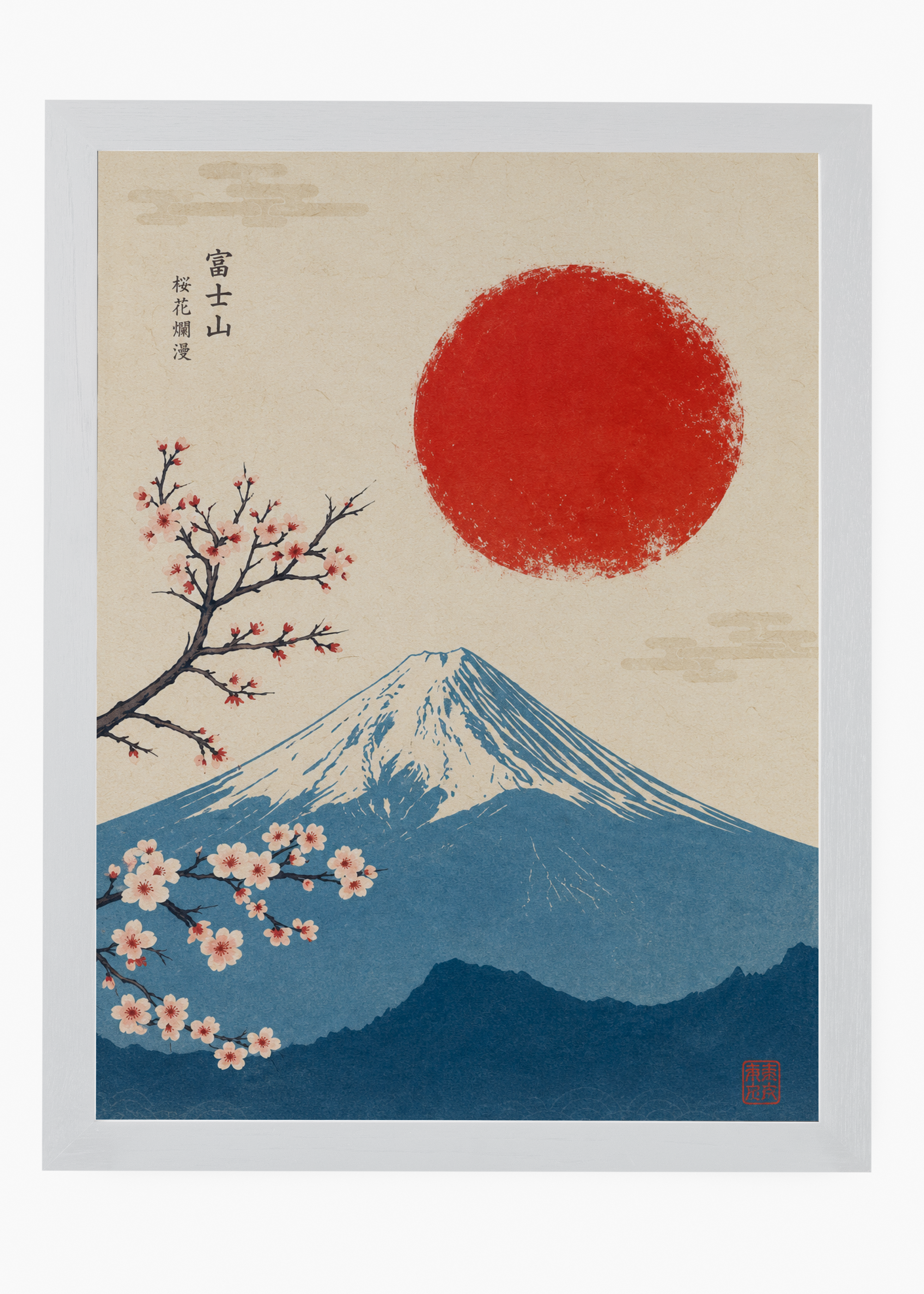 Quadro Japonês Sakura Fuji - 5