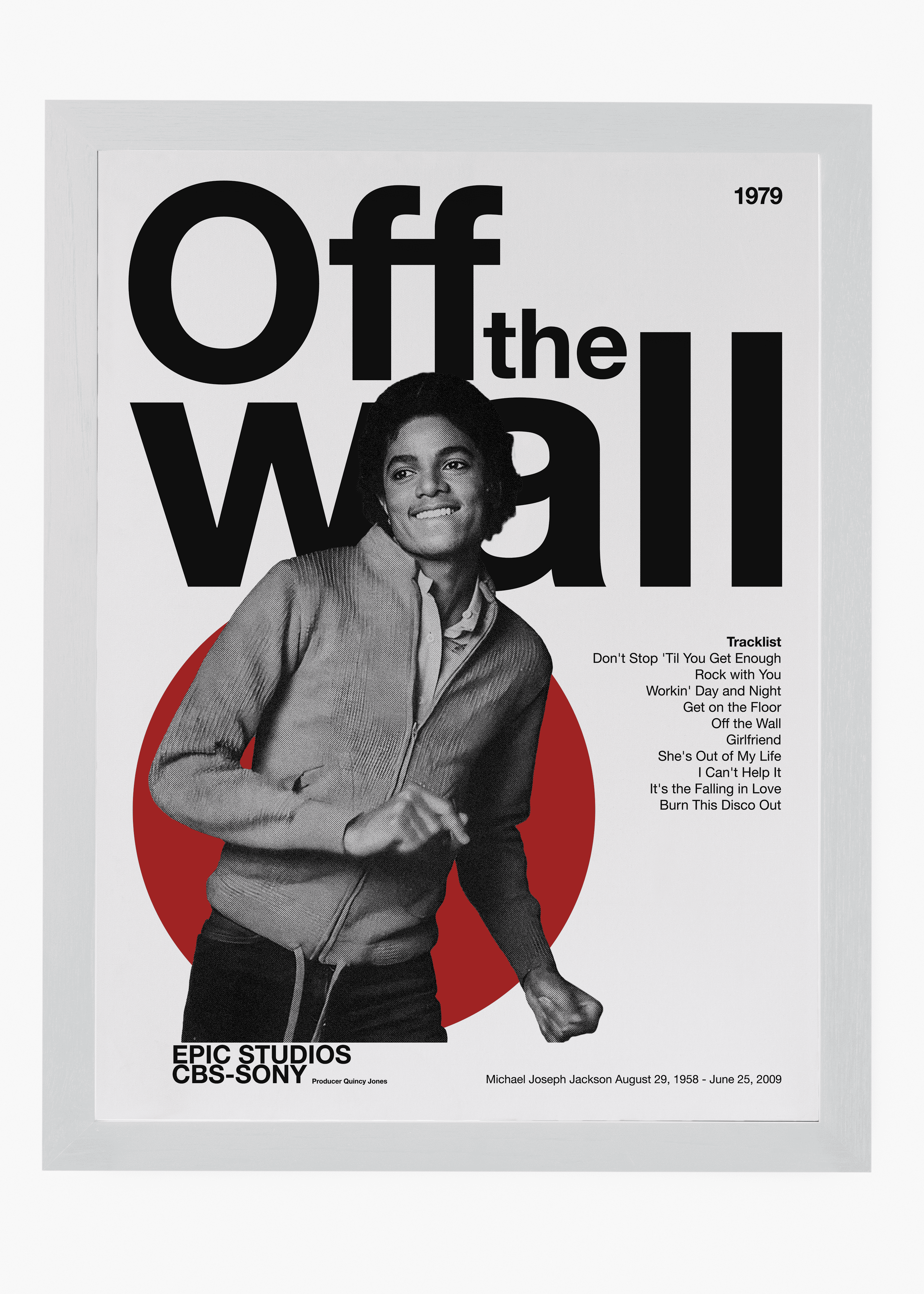 Quadro Michael Jackson Off The Wall Red