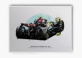 Quadro Lewis Hamilton Mercedes Last Race