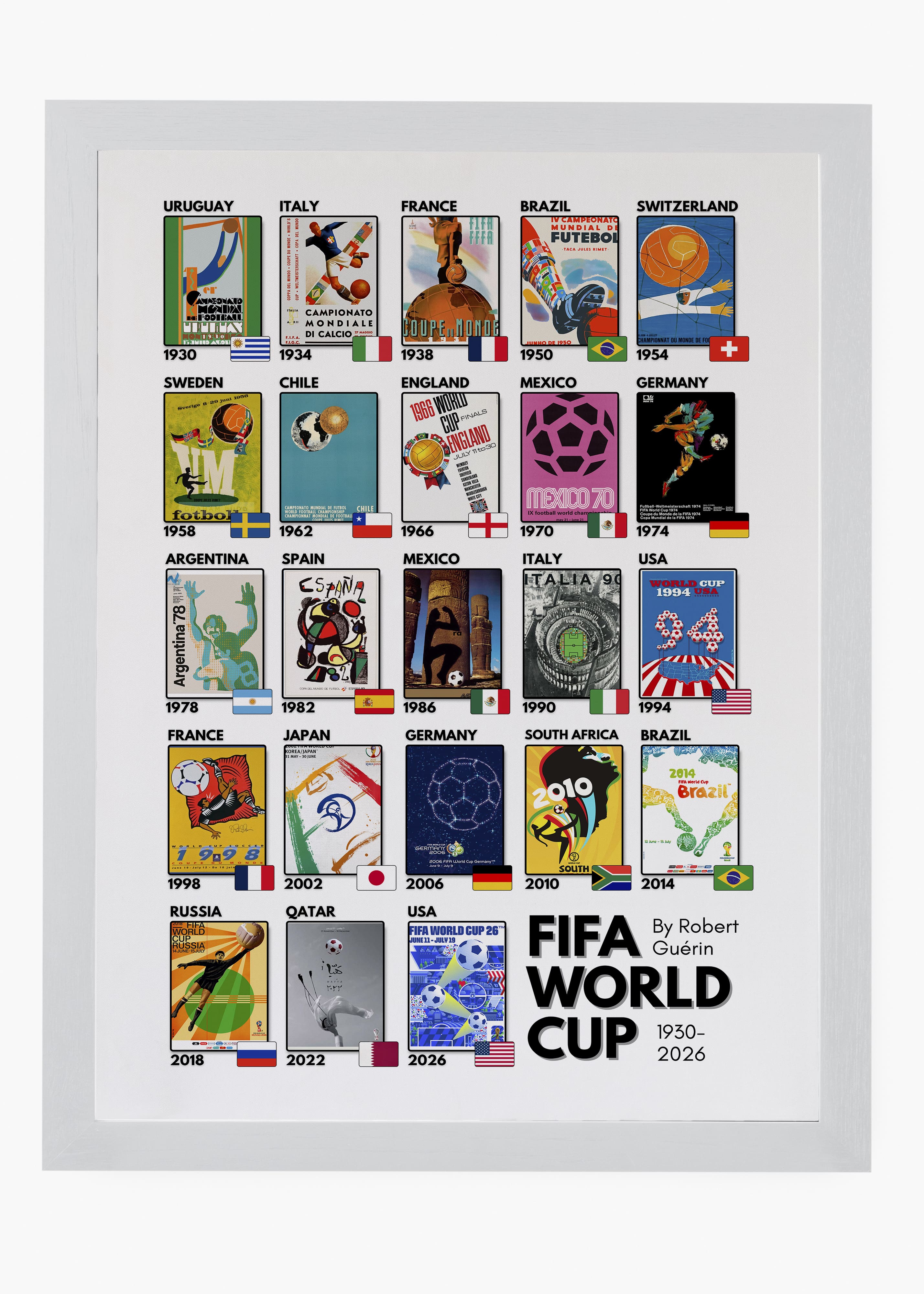 Quadro Todas as Copa do Mundo