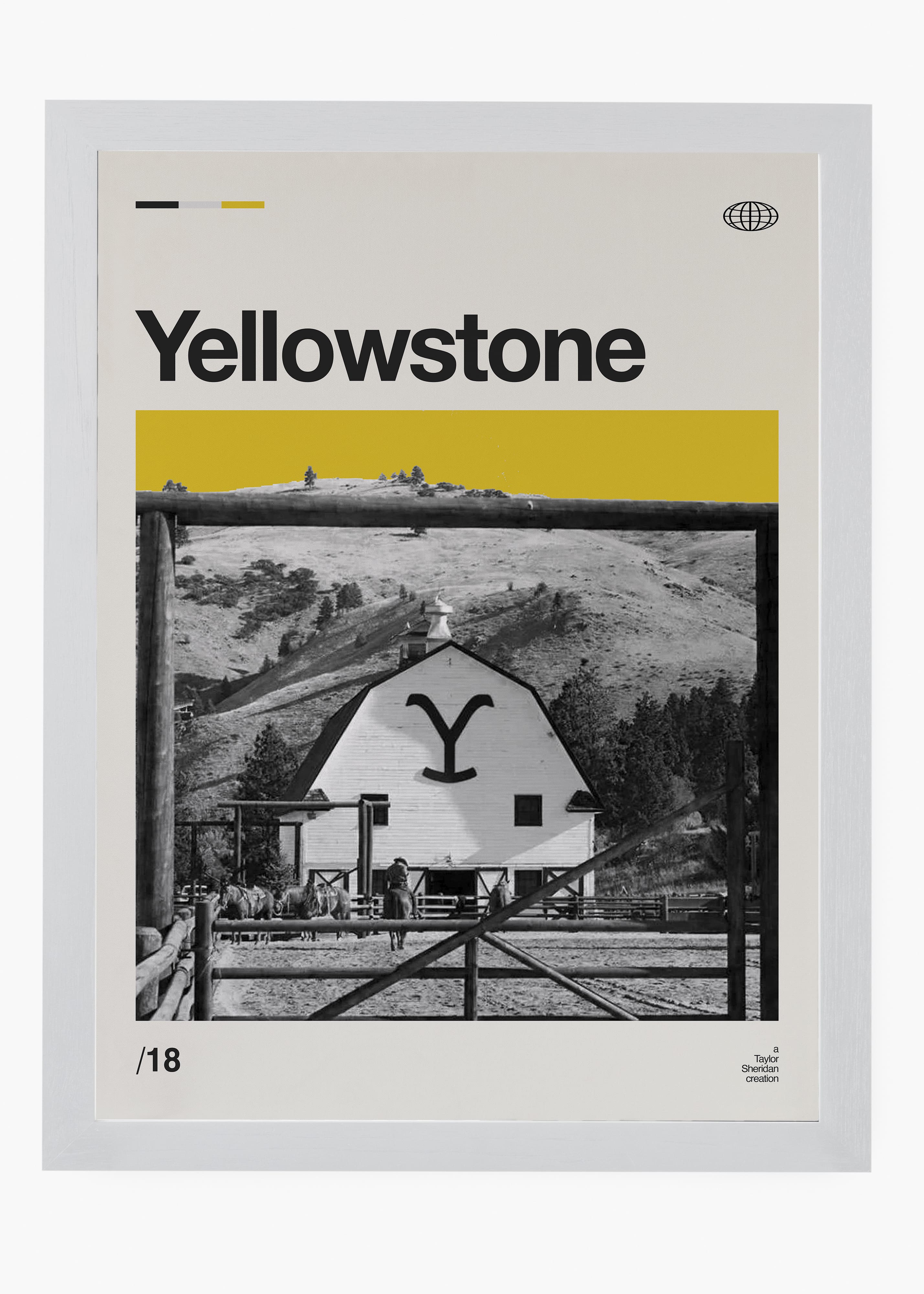 Quadro decorativo Yellowstone — arte de série para parede | Cübe Quadros