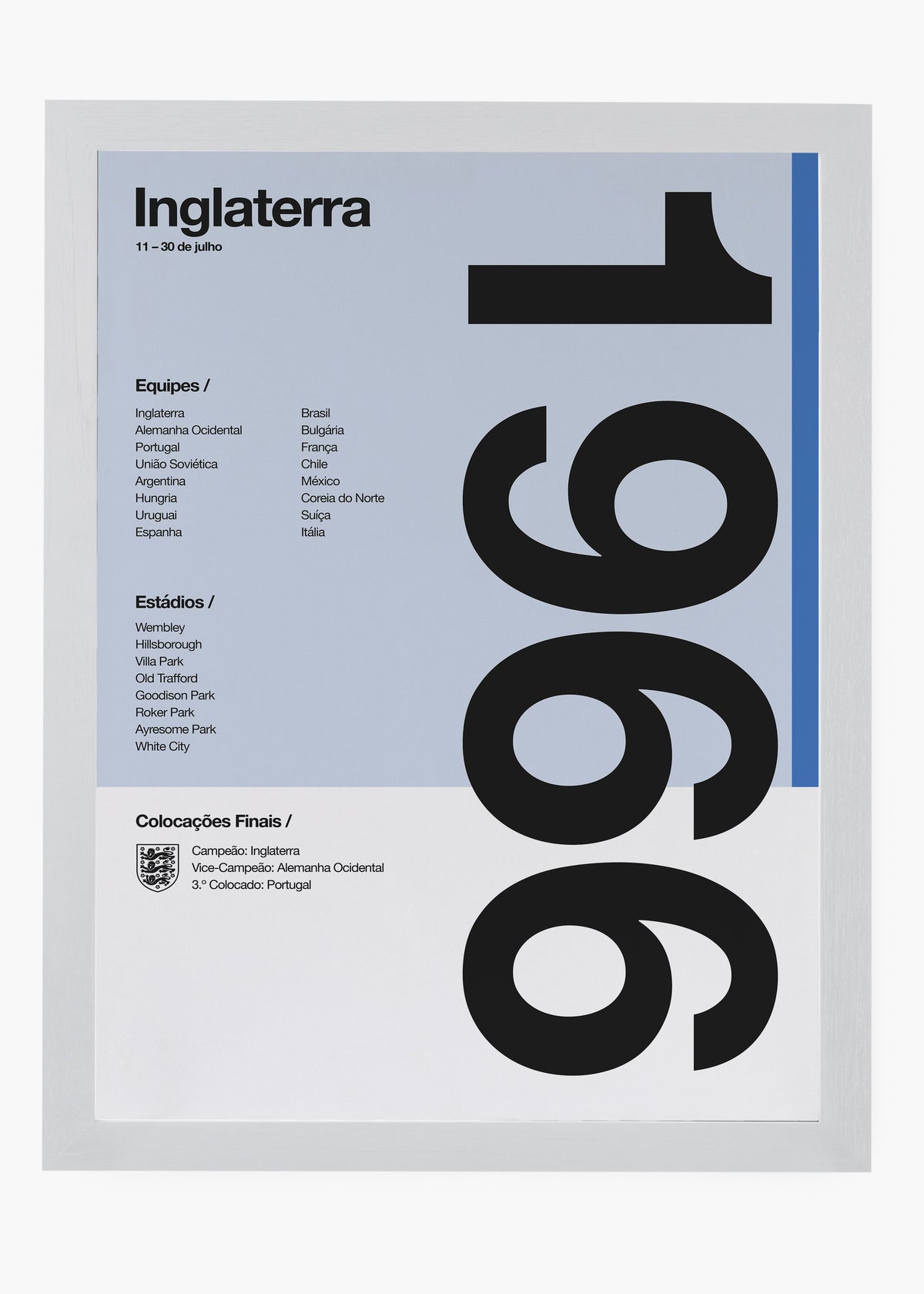 Quadro Copa do Mundo Inglaterra 1966