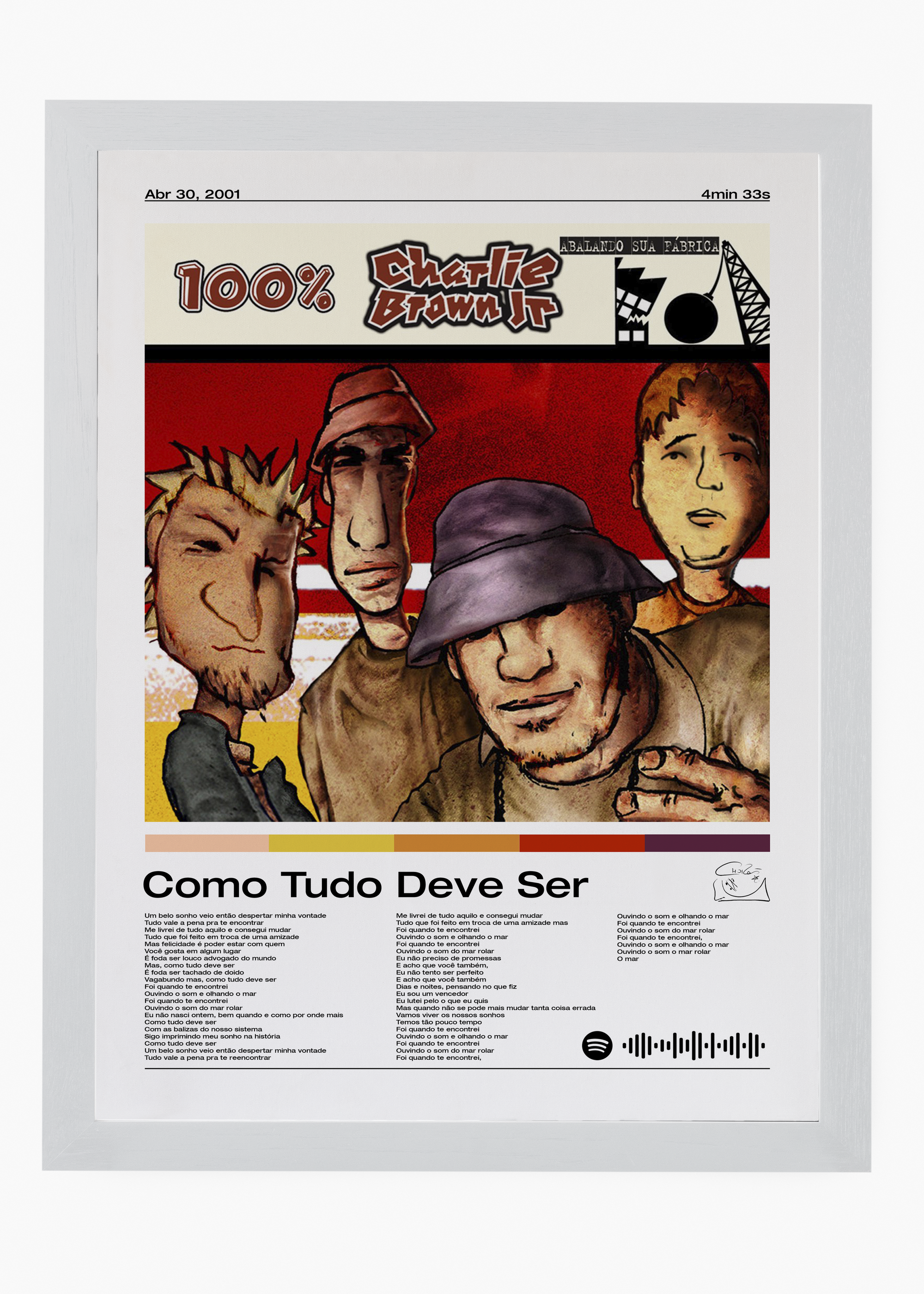 Quadro Charlie Brown Jr. Como Tudo Deve Ser - 5