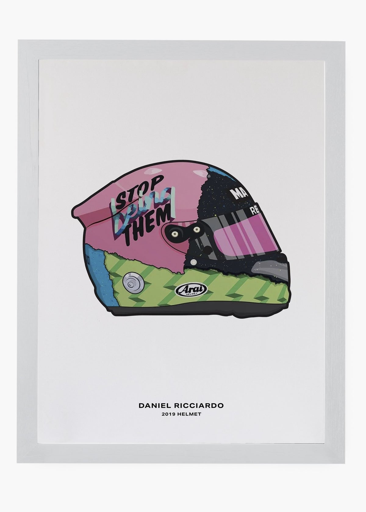 Quadro decorativo Daniel Ricciardo 2019 — arte de automobilismo para parede | Cübe Quadros