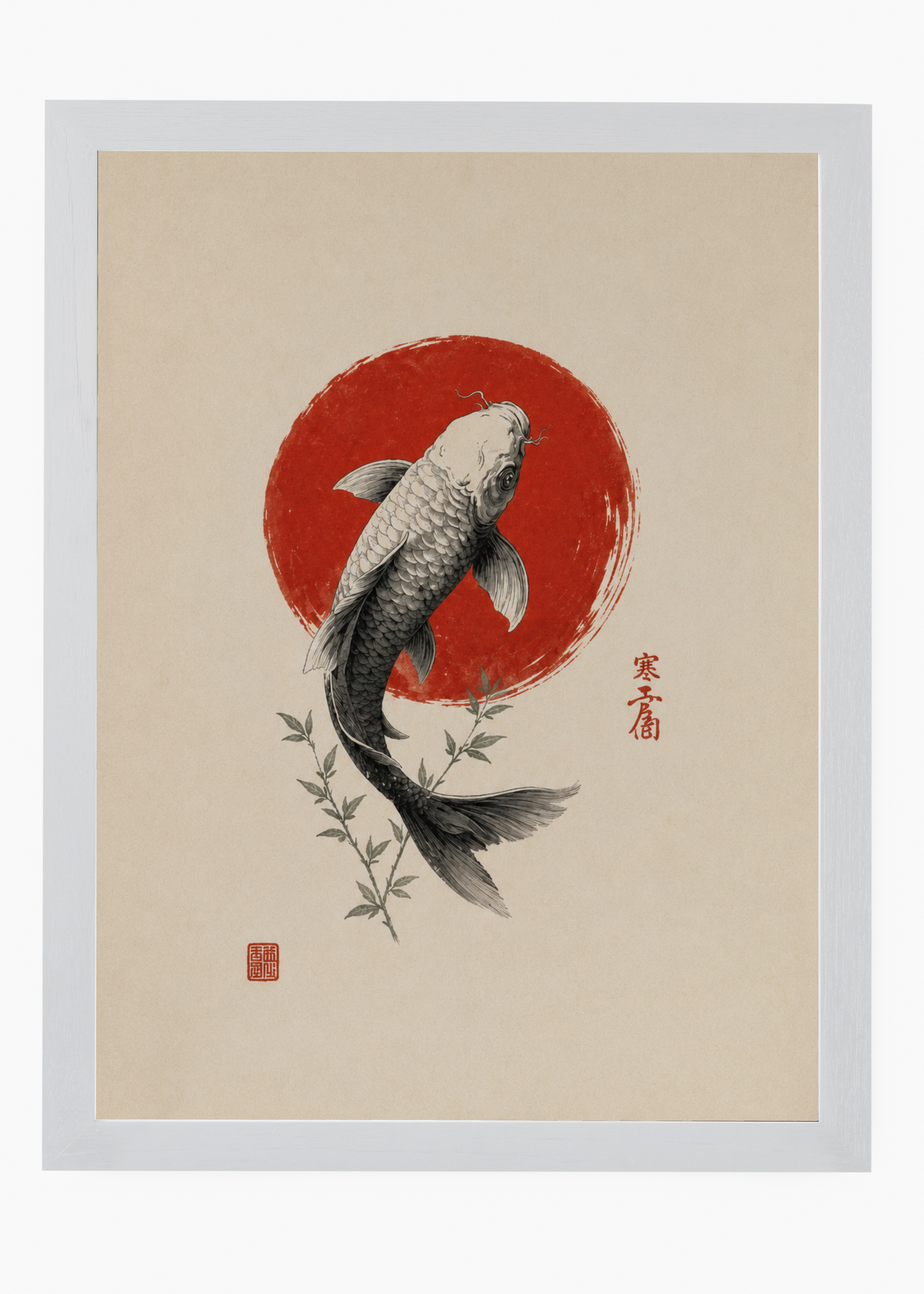 Quadro Japonês Koi Enso - 5