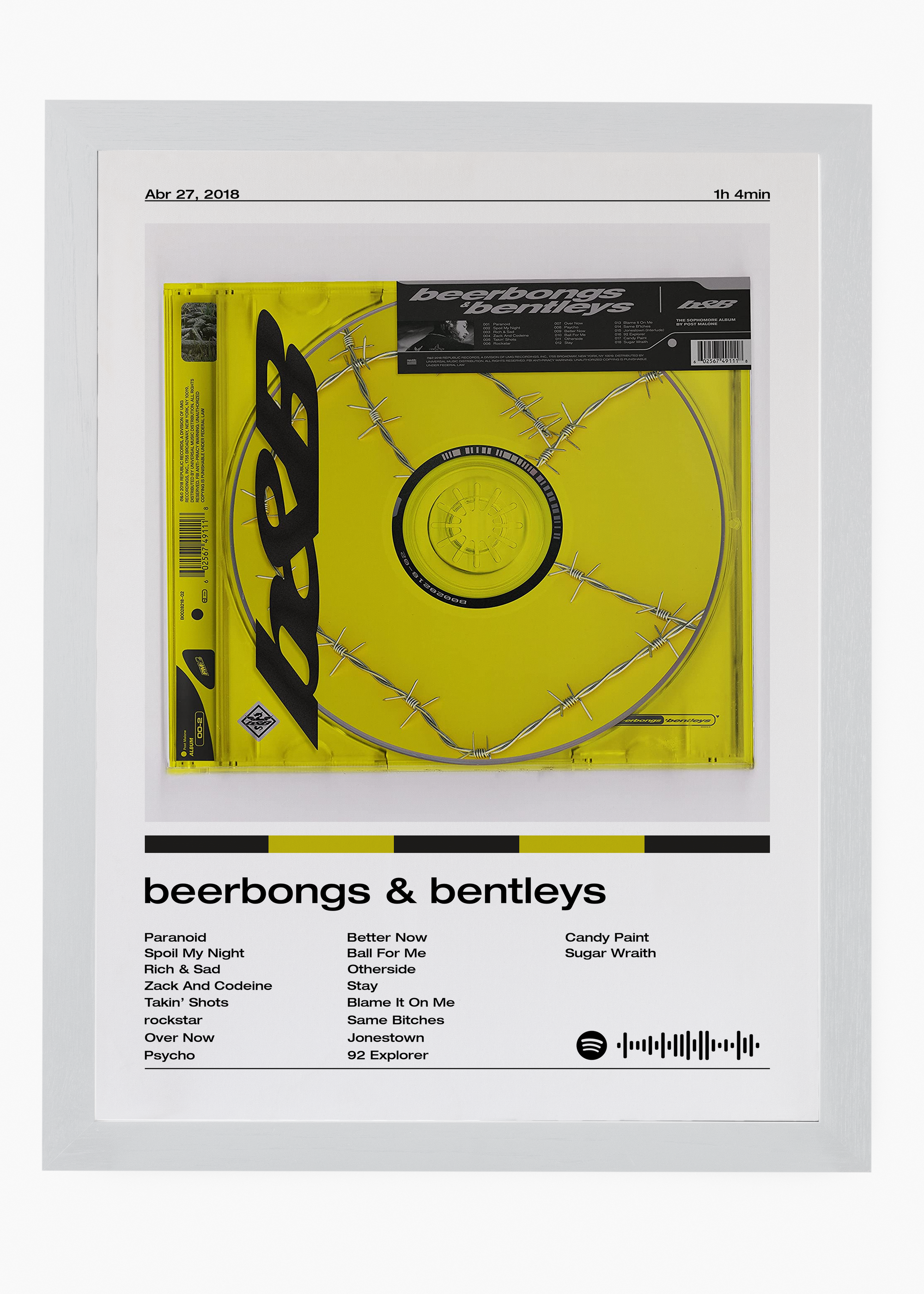 Quadro Post Malone Beerbongs & Bentleys - 5