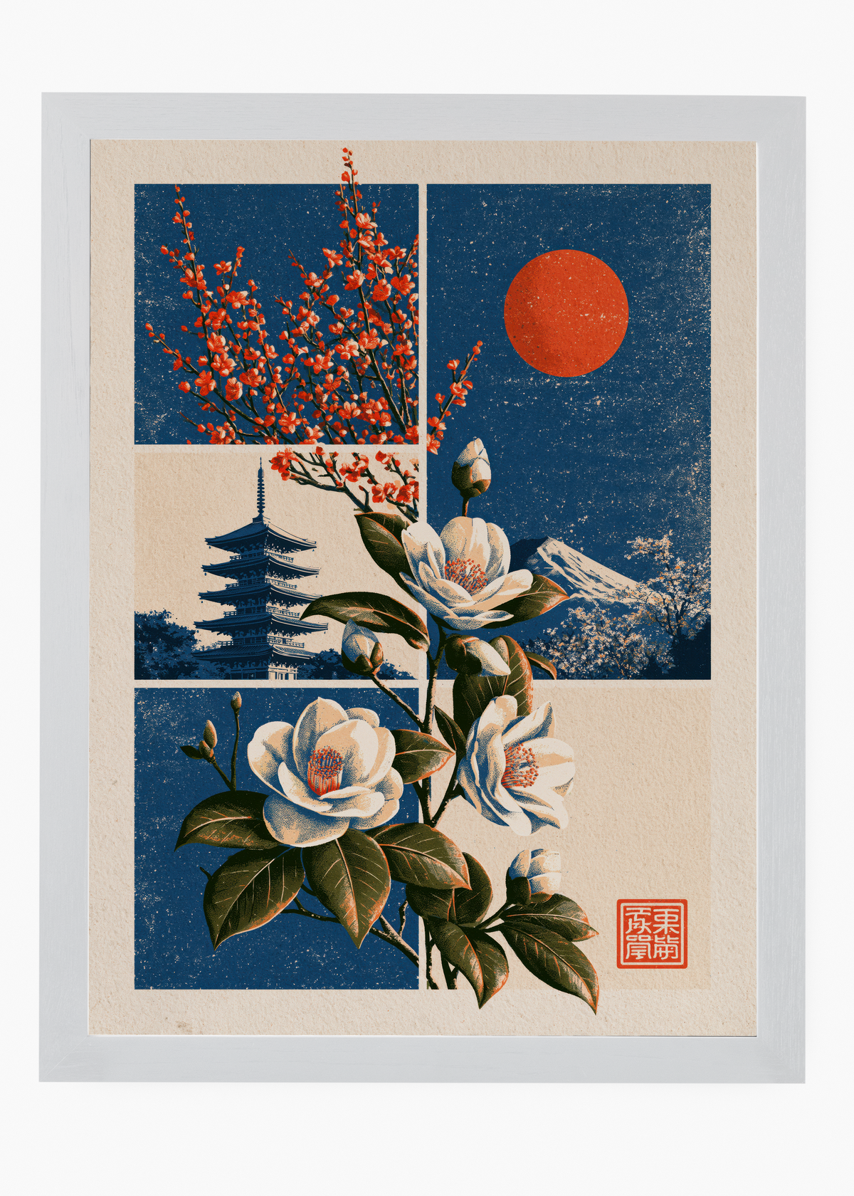 Quadro Japonês Blossom Collage - 5