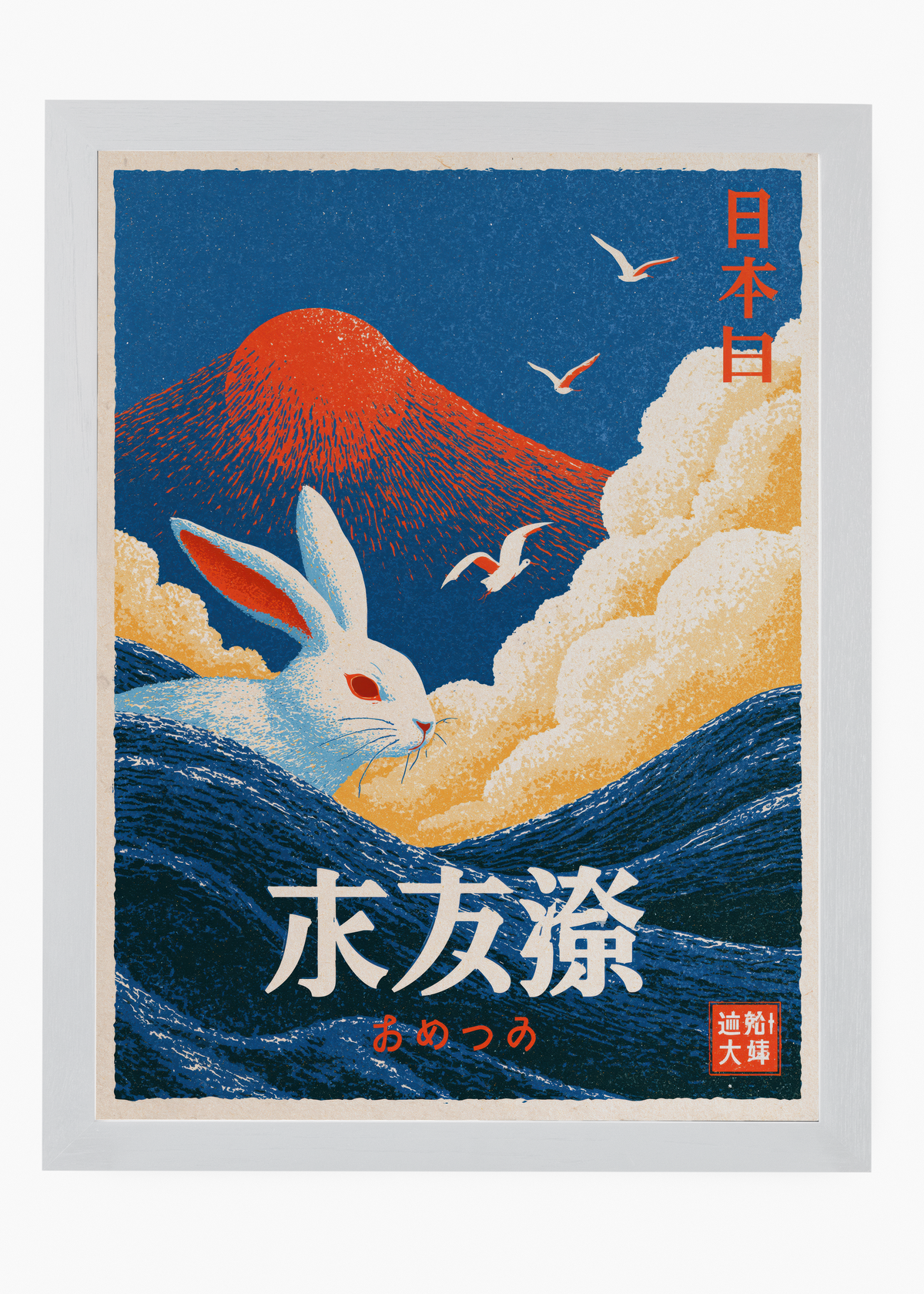 Quadro Japonês Coelho Fuji - 5